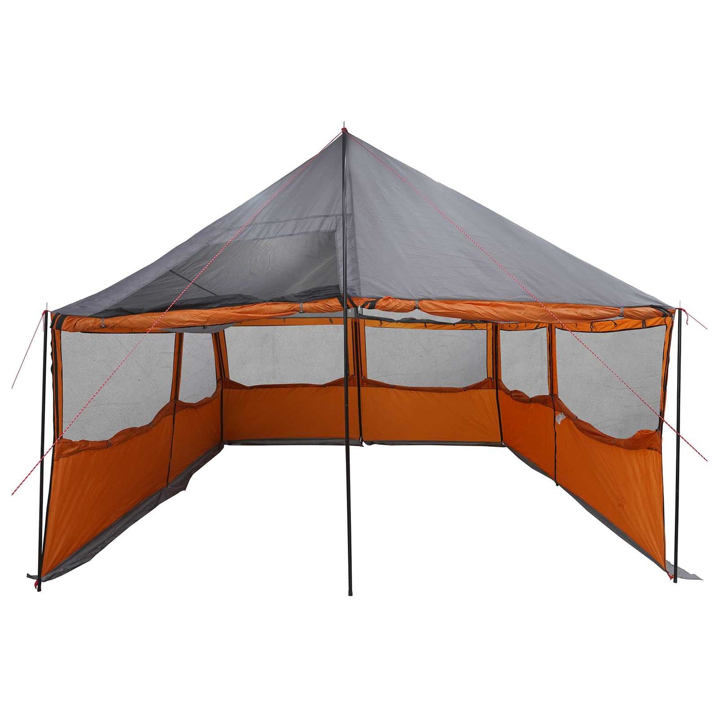 Gezinstent met dak Grijs en Oranje 450 x 400 x 265 cm is nu te koop bij PeponiXL, paradijselijk wonen!