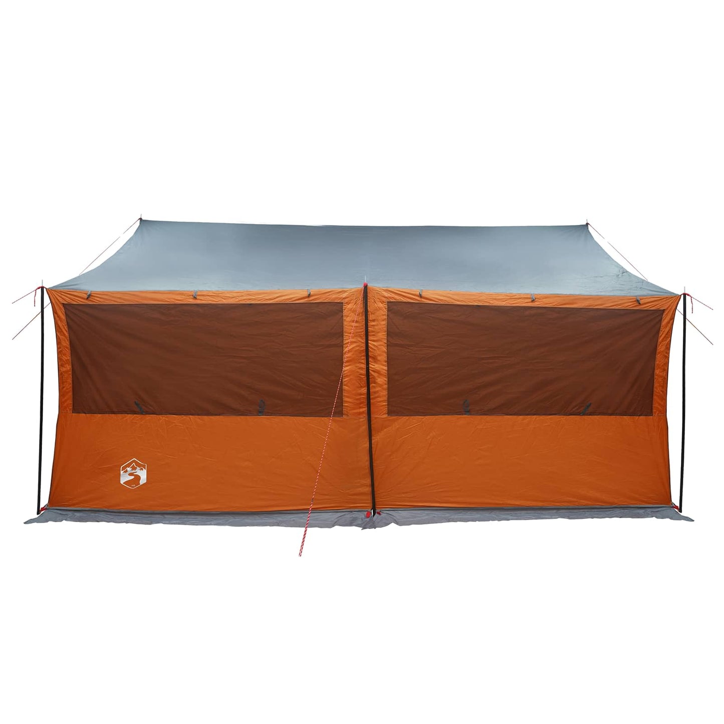 Gezinstent met dak Grijs en Oranje 450 x 400 x 265 cm is nu te koop bij PeponiXL, paradijselijk wonen!