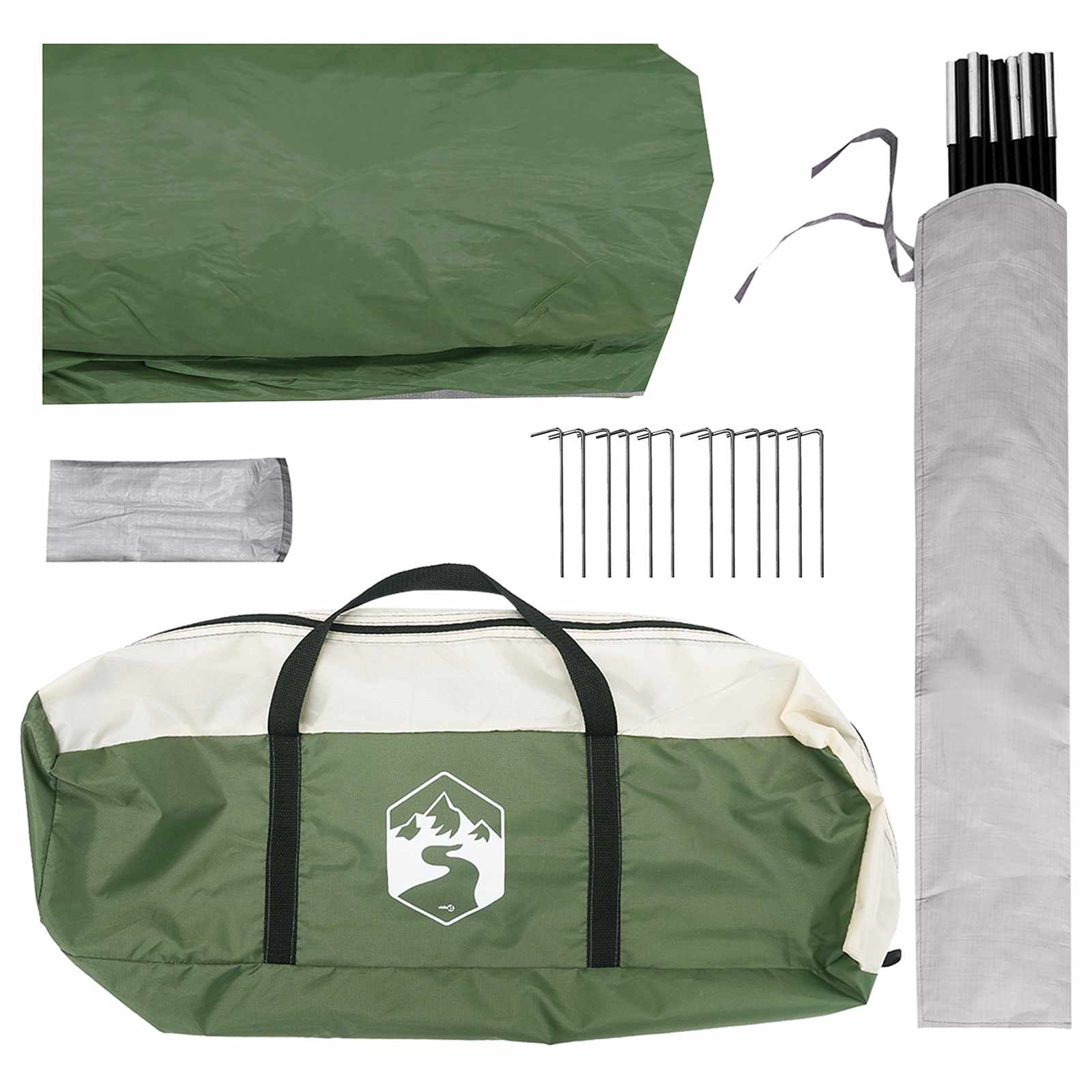 Partytent met dak Groen 500 x 500 x 350 cm Polyester en staal is nu te koop bij PeponiXL, paradijselijk wonen!