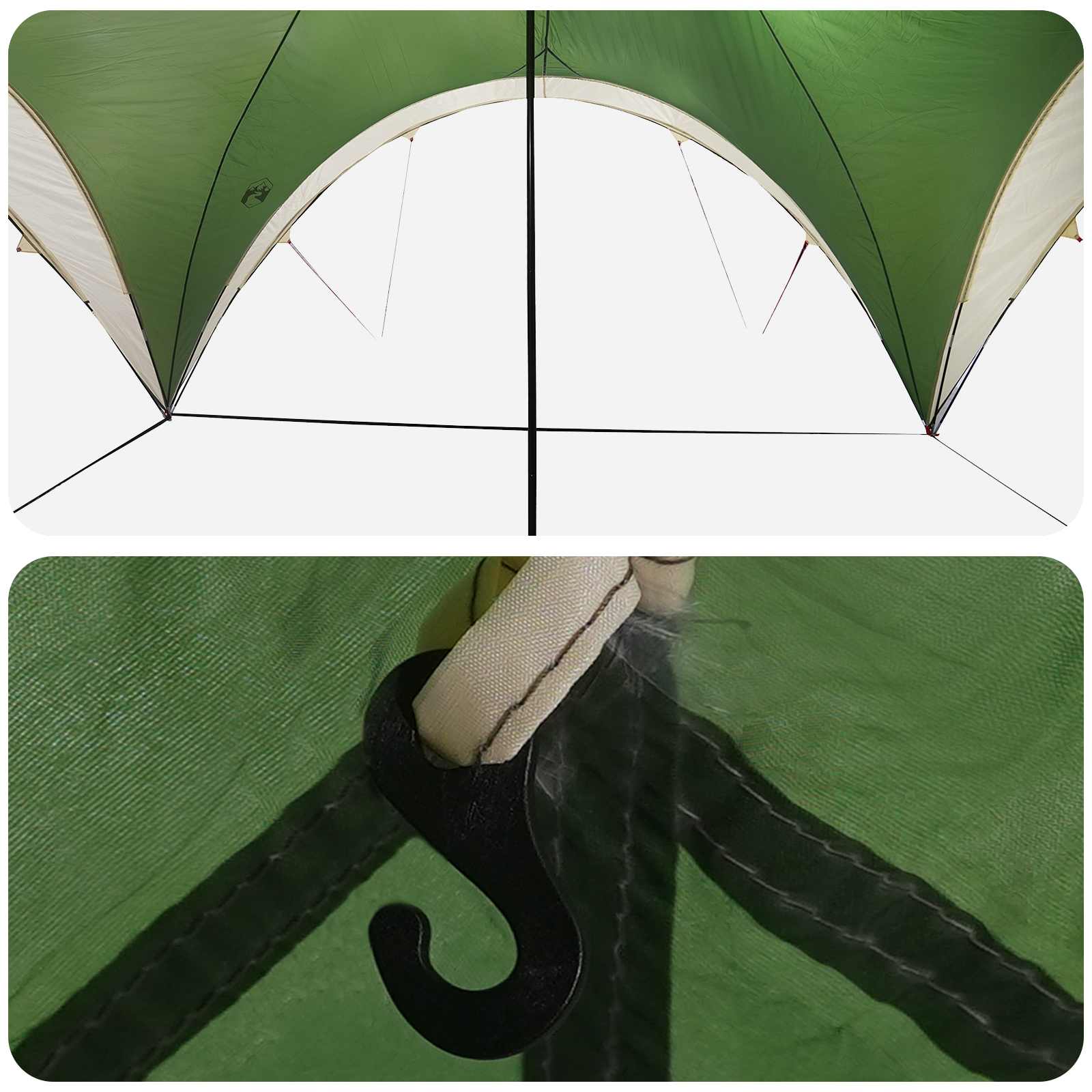 Partytent met dak Groen 500 x 500 x 350 cm Polyester en staal is nu te koop bij PeponiXL, paradijselijk wonen!