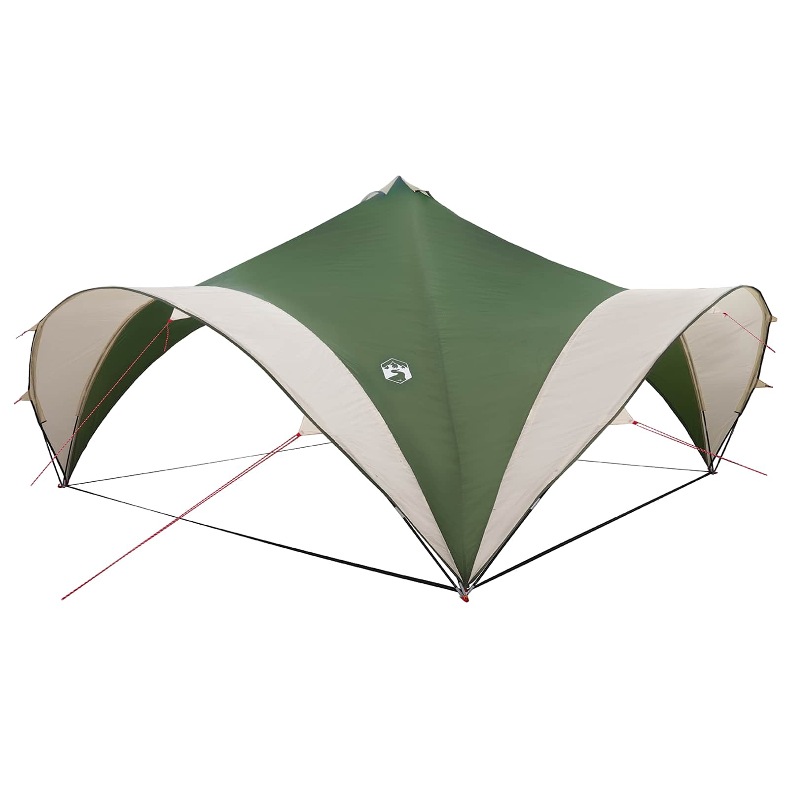 Partytent met dak Groen 500 x 500 x 350 cm Polyester en staal is nu te koop bij PeponiXL, paradijselijk wonen!