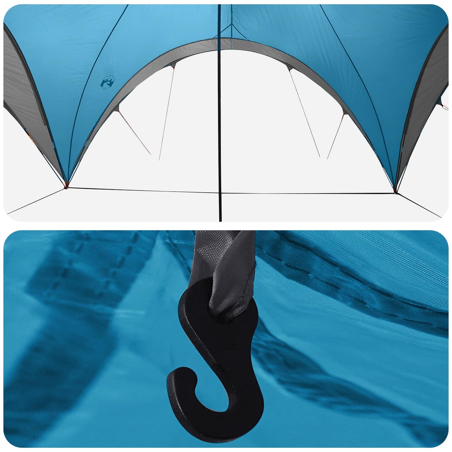 Partytent met dak Blauw 500 x 500 x 350 cm Polyester en staal is nu te koop bij PeponiXL, paradijselijk wonen!