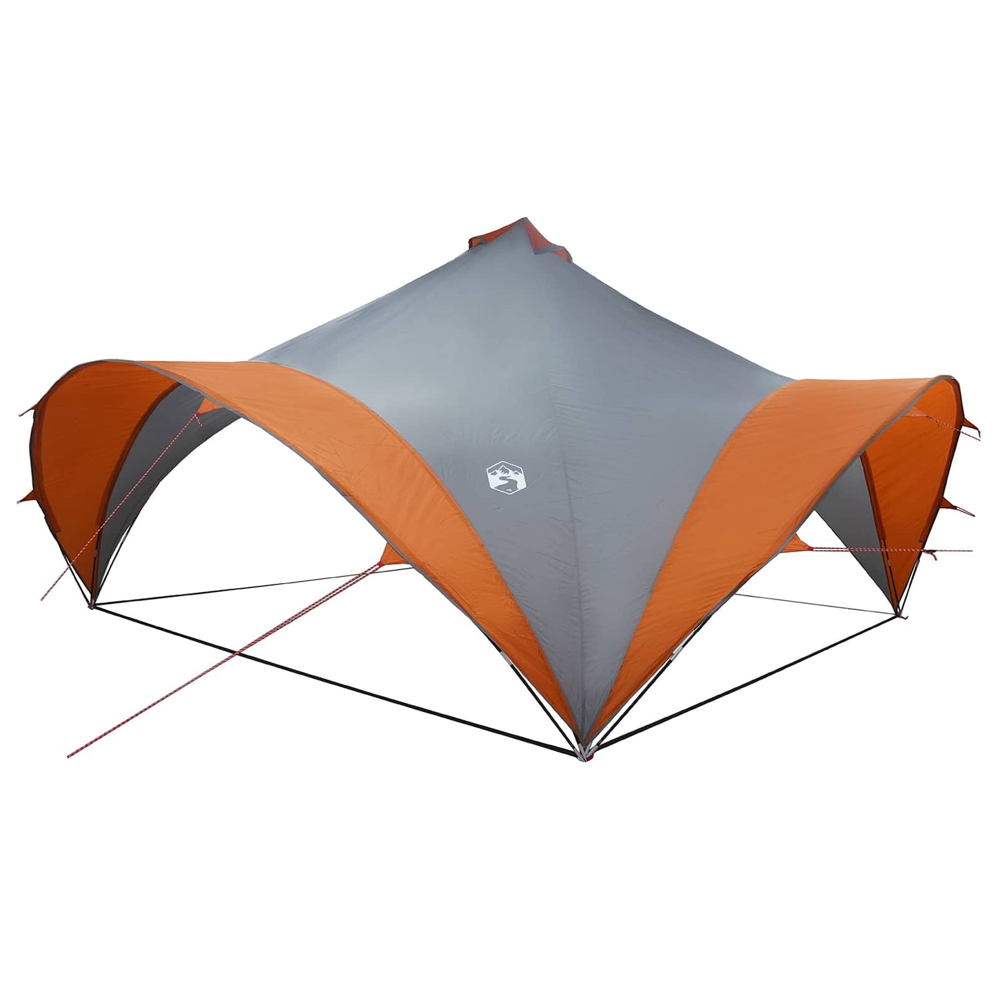 Partytent Grijs en Oranje 500 x 500 x 350 cm Polyester en staal is nu te koop bij PeponiXL, paradijselijk wonen!