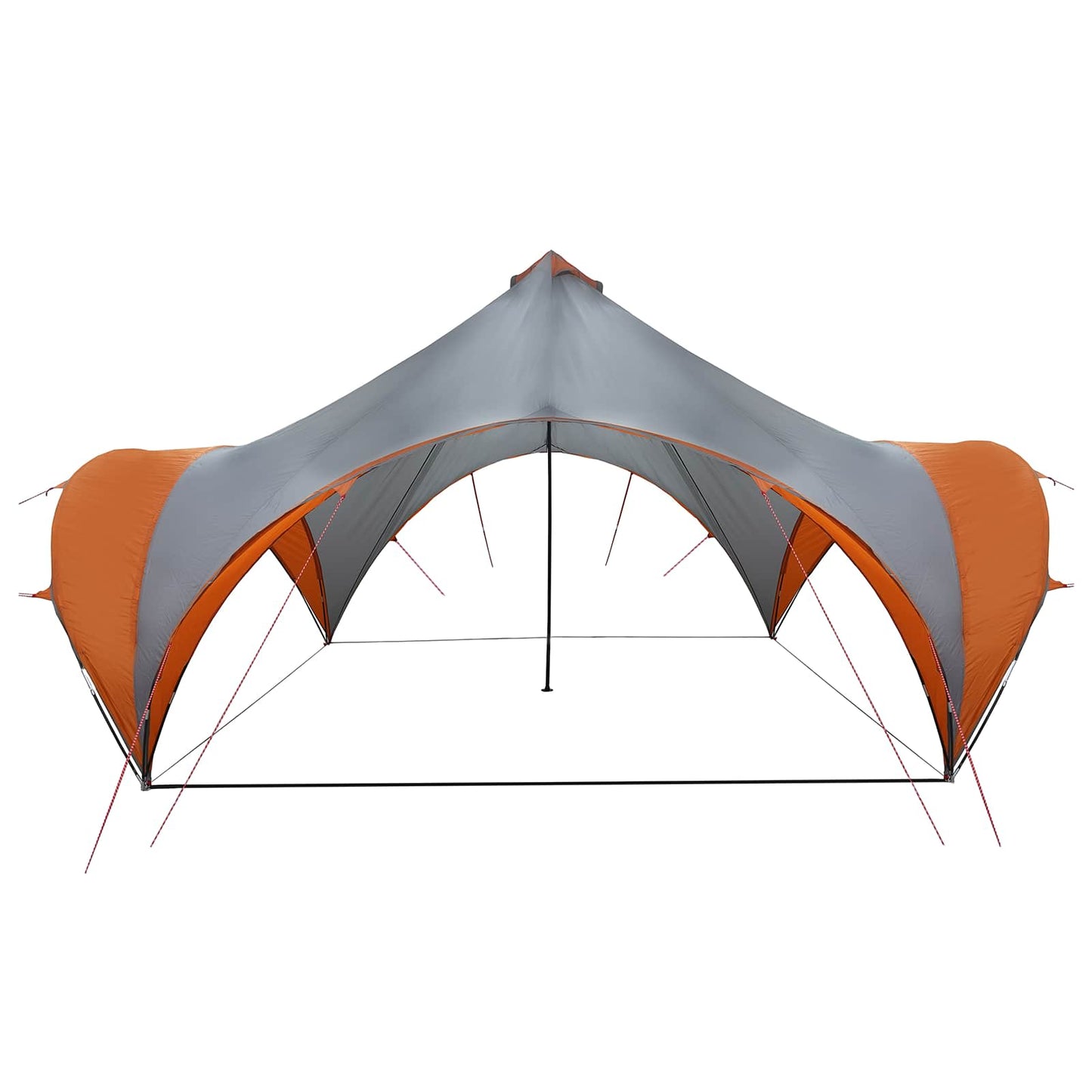 Partytent Grijs en Oranje 500 x 500 x 350 cm Polyester en staal is nu te koop bij PeponiXL, paradijselijk wonen!