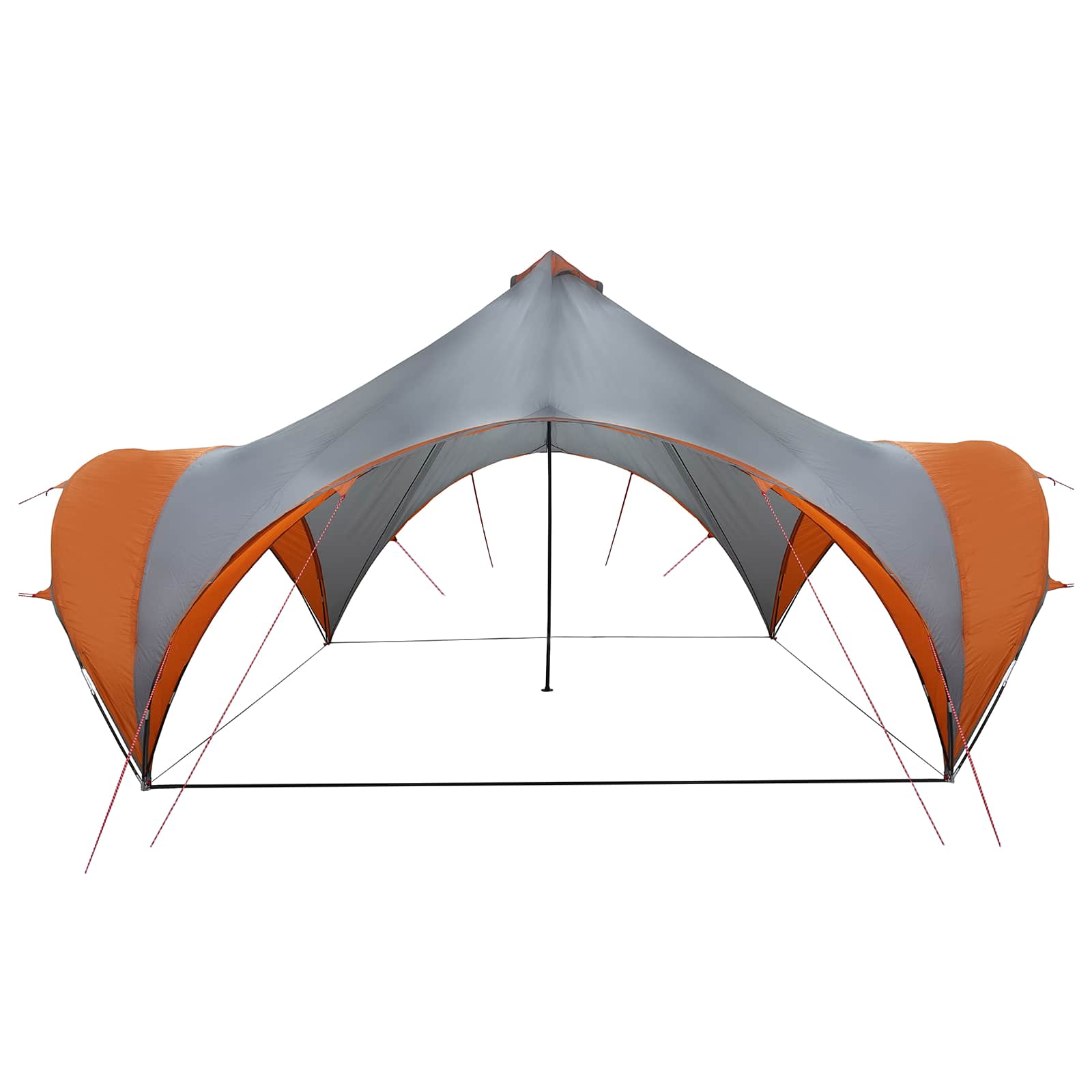 Partytent Grijs en Oranje 500 x 500 x 350 cm Polyester en staal is nu te koop bij PeponiXL, paradijselijk wonen!