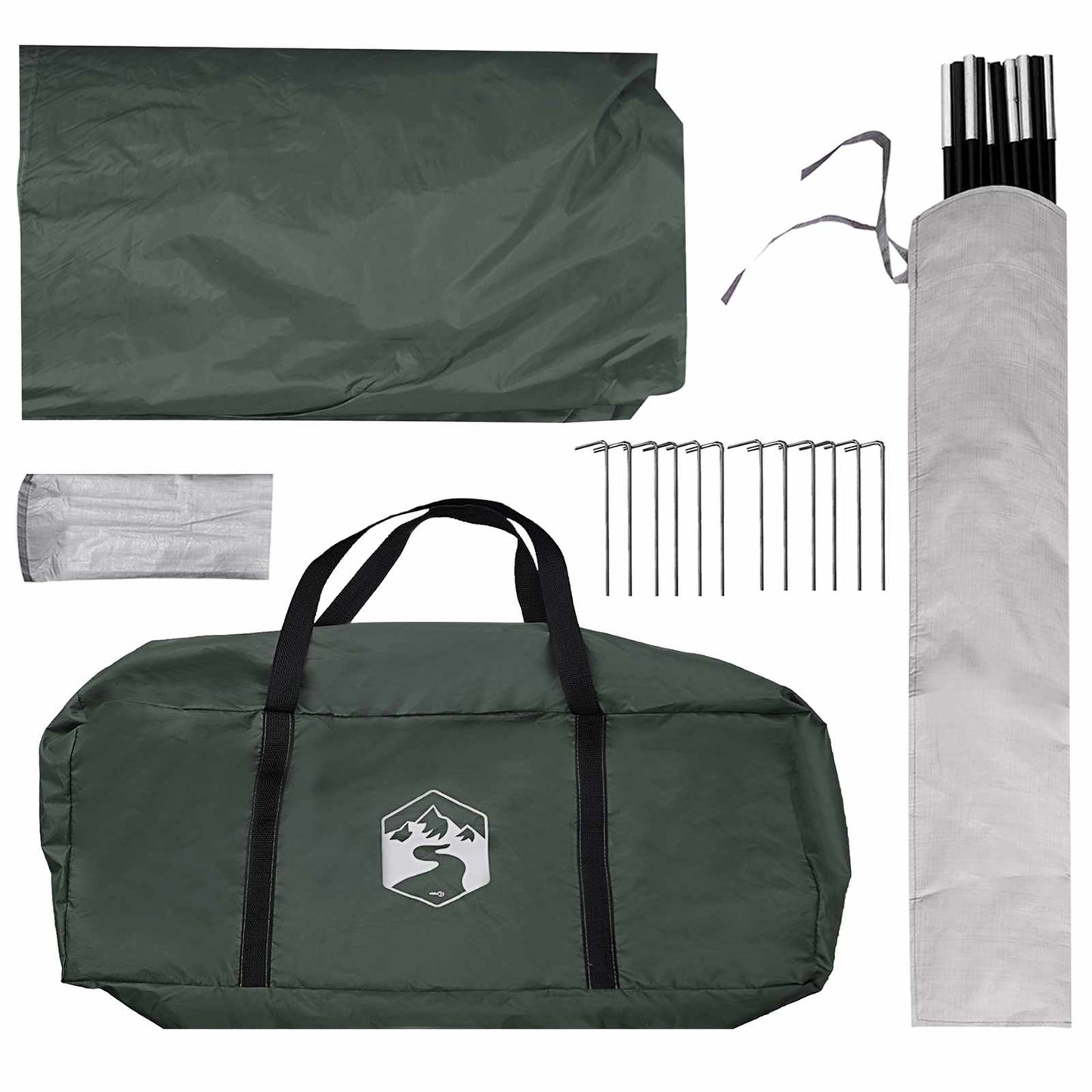 Partytent Leger groen 500 x 500 x 350 cm Polyester en staal is nu te koop bij PeponiXL, paradijselijk wonen!