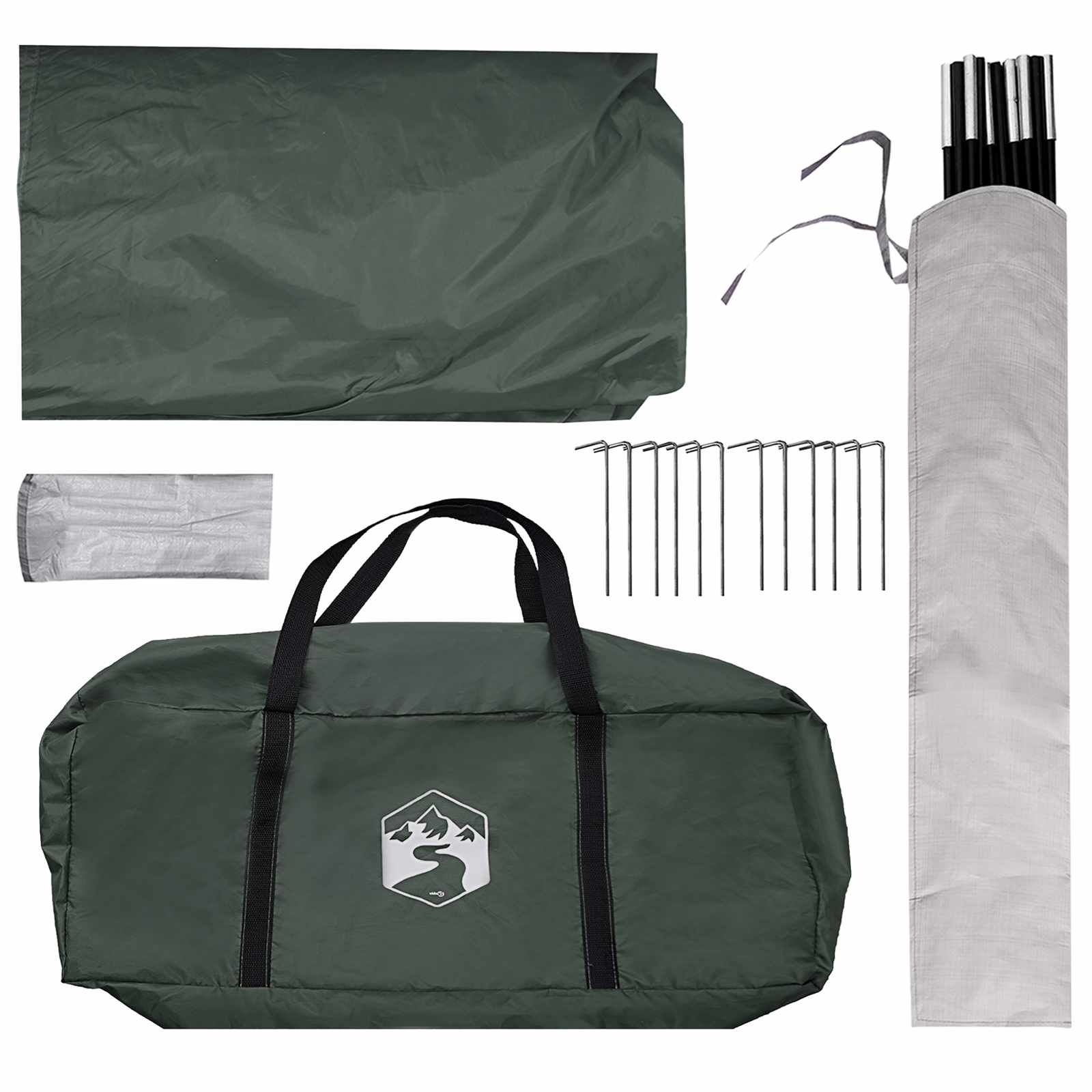 Partytent Leger groen 500 x 500 x 350 cm Polyester en staal is nu te koop bij PeponiXL, paradijselijk wonen!
