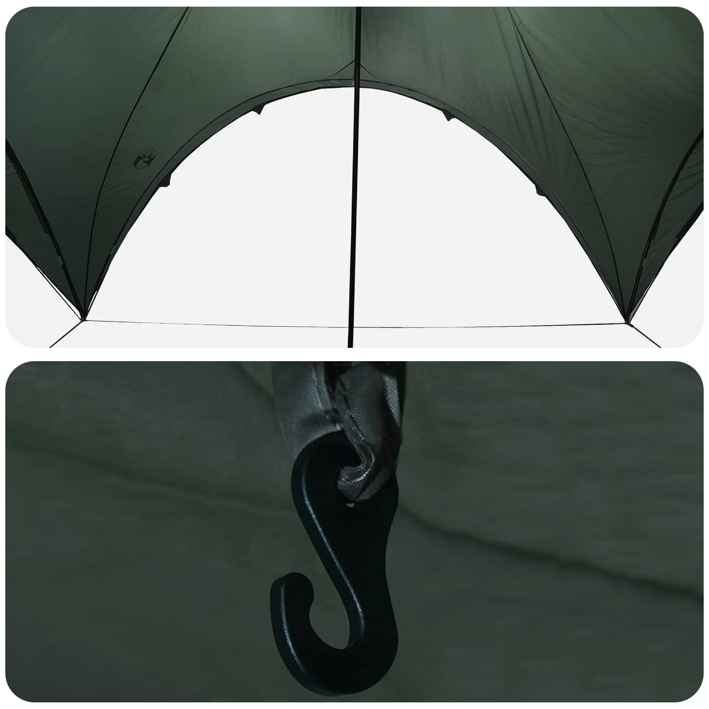 Partytent Leger groen 500 x 500 x 350 cm Polyester en staal is nu te koop bij PeponiXL, paradijselijk wonen!