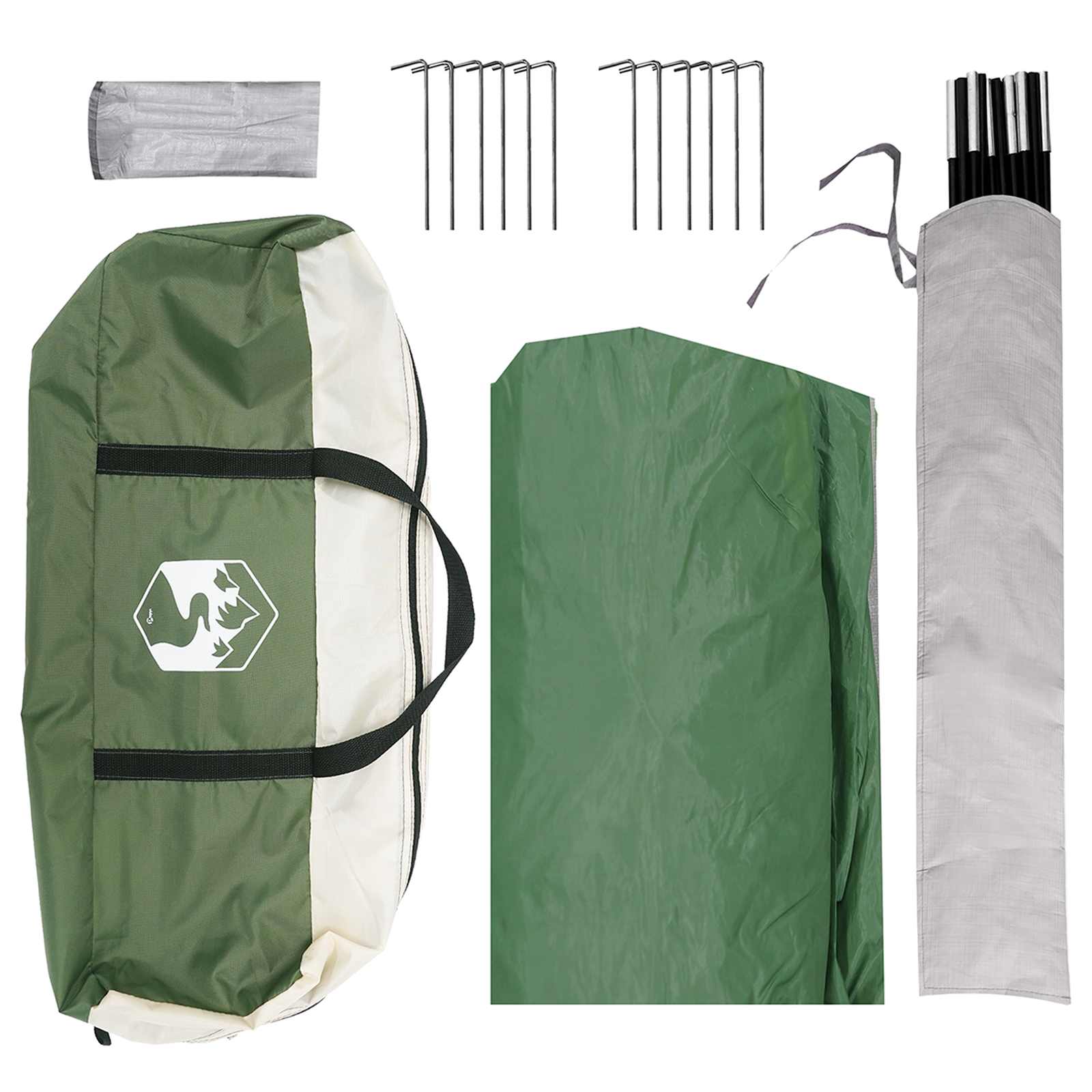 Partytent met dak Groen 400 x 400 x 320 cm Polyester en staal is nu te koop bij PeponiXL, paradijselijk wonen!
