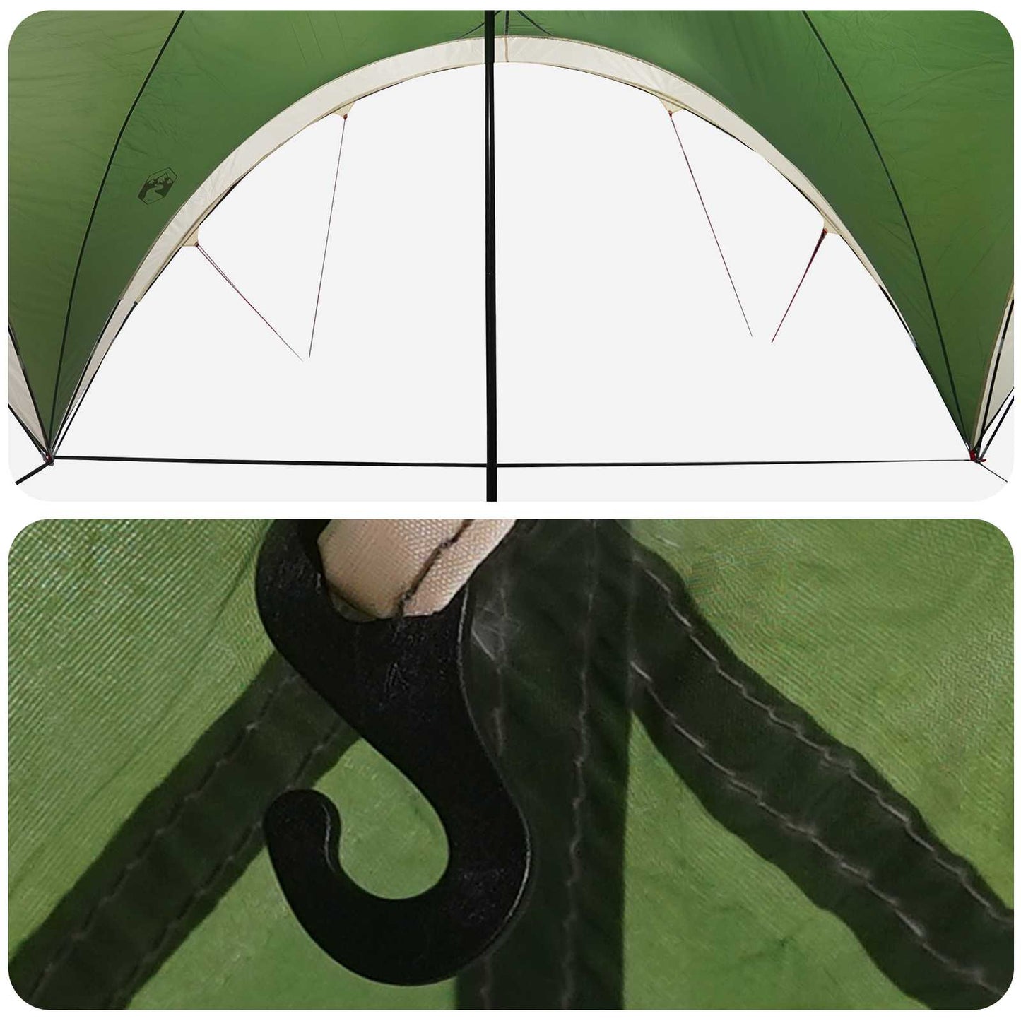 Partytent met dak Groen 400 x 400 x 320 cm Polyester en staal is nu te koop bij PeponiXL, paradijselijk wonen!