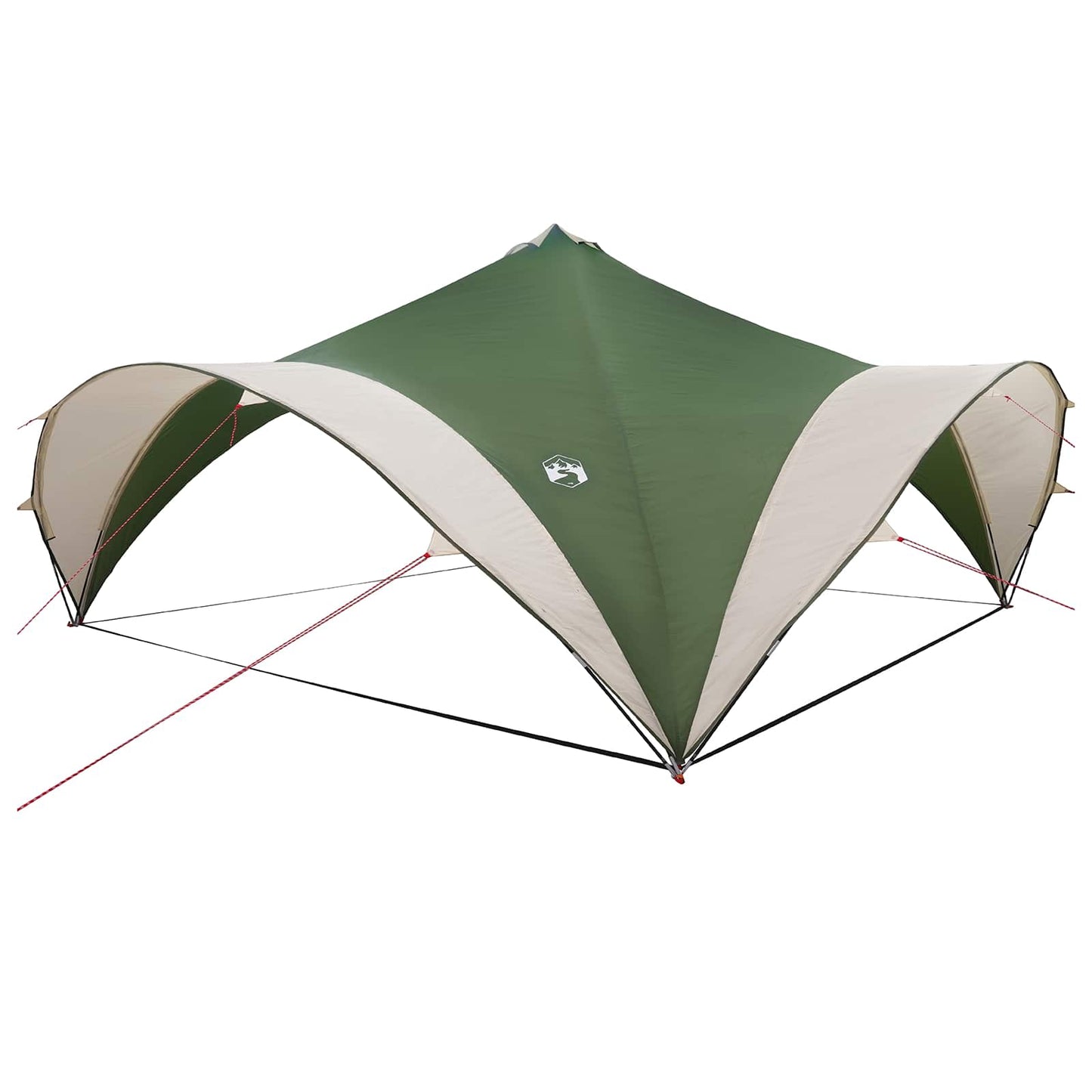 Partytent met dak Groen 400 x 400 x 320 cm Polyester en staal is nu te koop bij PeponiXL, paradijselijk wonen!