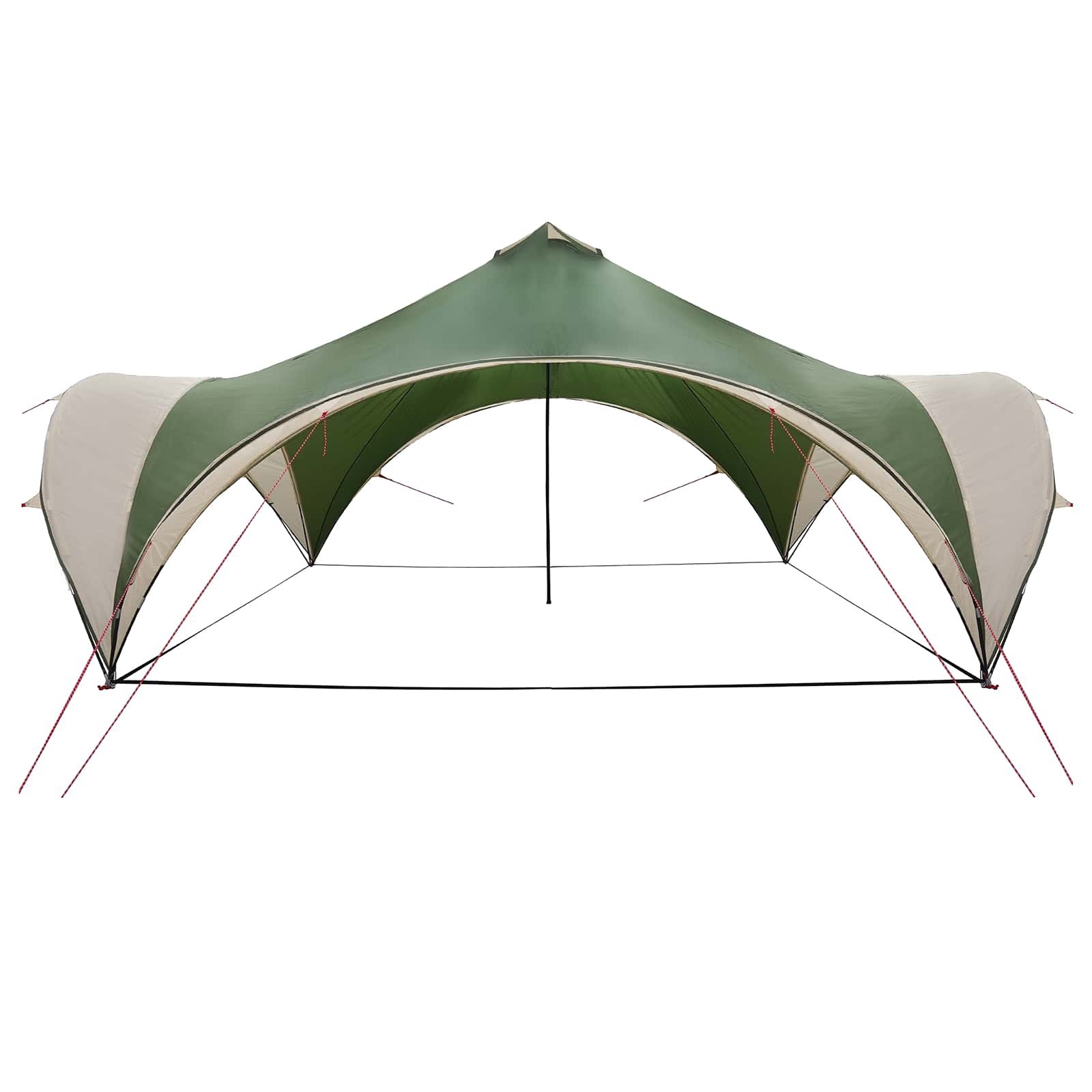 Partytent met dak Groen 400 x 400 x 320 cm Polyester en staal is nu te koop bij PeponiXL, paradijselijk wonen!