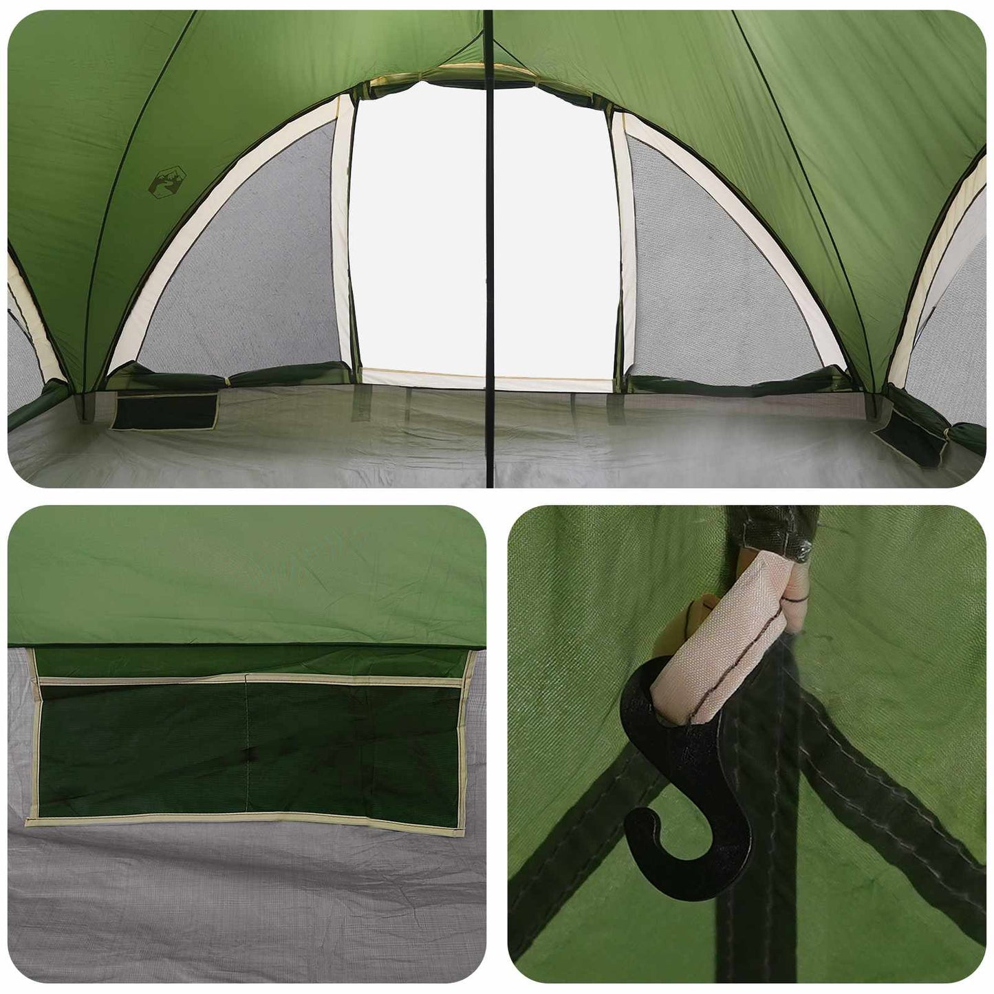 Tipi Tent met dak Groen 18-Persoon Polyester en staal is nu te koop bij PeponiXL, paradijselijk wonen!