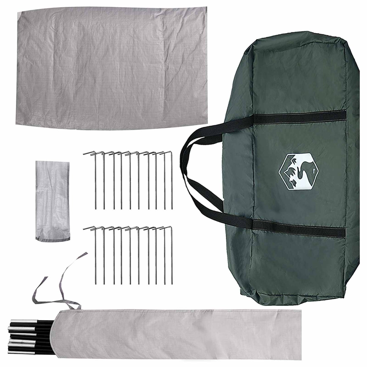 Tipi Tent met dak Leger groen 18-Persoon Polyester en staal
