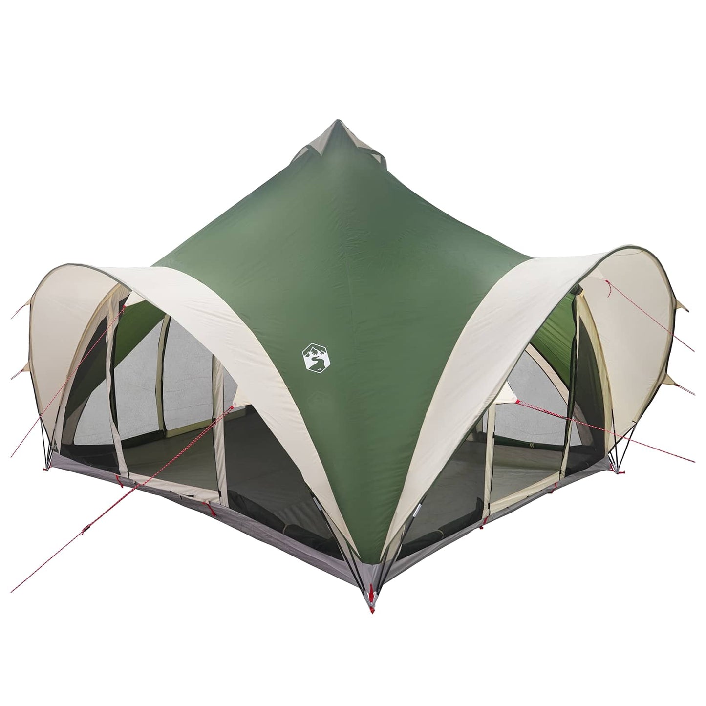Tipi Tent met dak Groen 6-persoons Polyester en staal