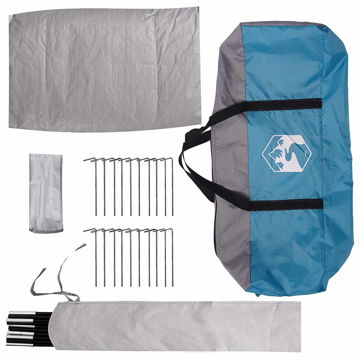 Tipi Tent met dak Blauw 6-persoons Polyester en staal