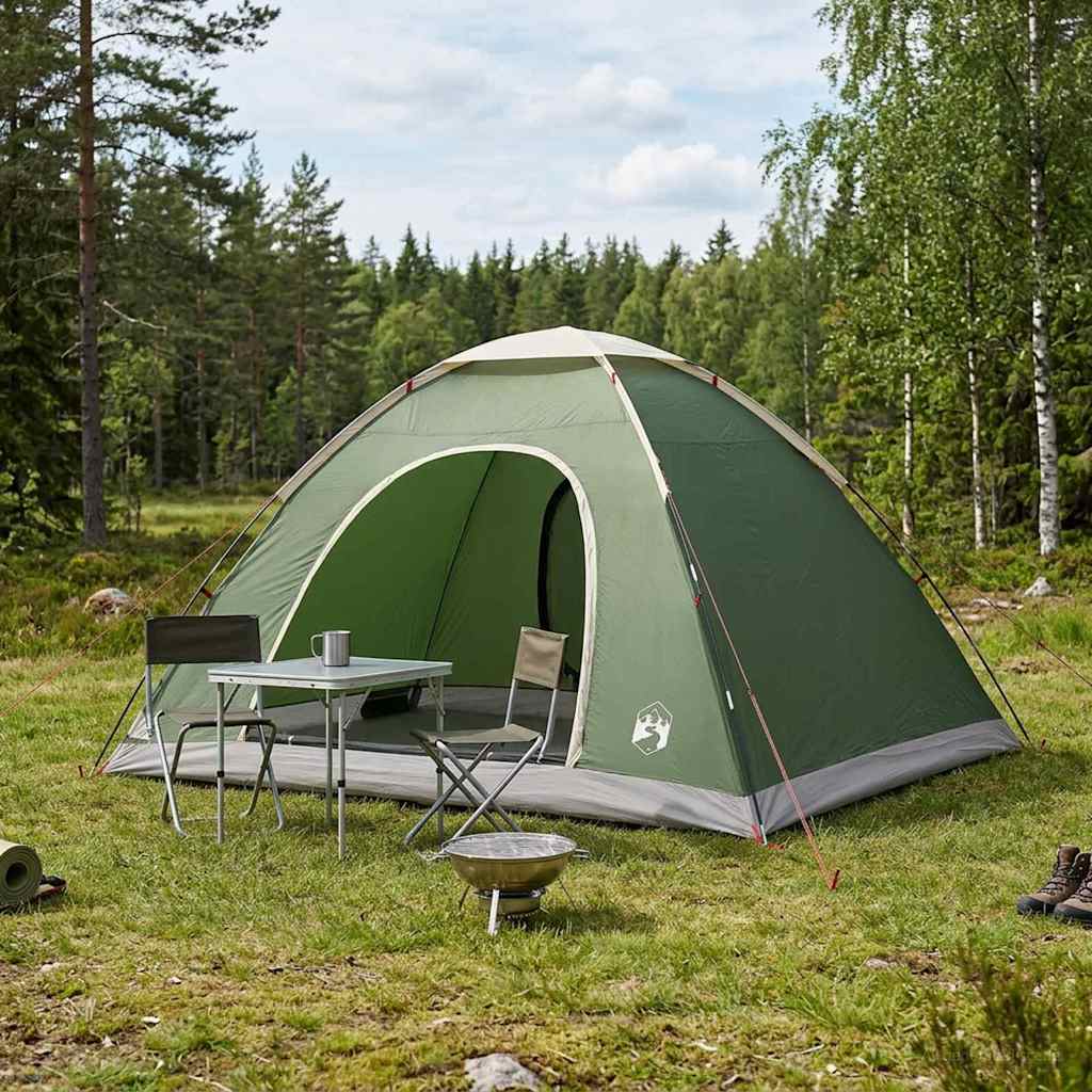 Kamperen tent met dak met luchtopening Groen 335 x 275 x 180 cm