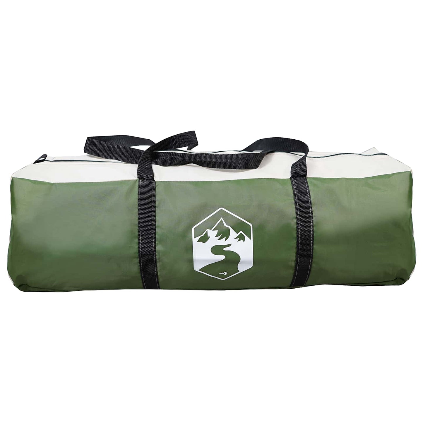 Gezinstent met dak Groen 487 x 340 x 216 cm Polyester en staal is nu te koop bij PeponiXL, paradijselijk wonen!