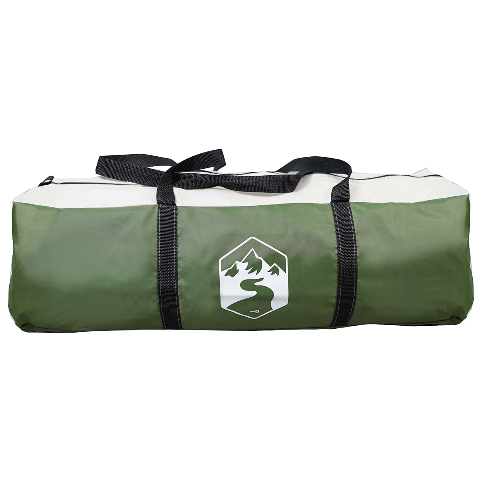 Gezinstent met dak Groen 487 x 340 x 216 cm Polyester en staal is nu te koop bij PeponiXL, paradijselijk wonen!