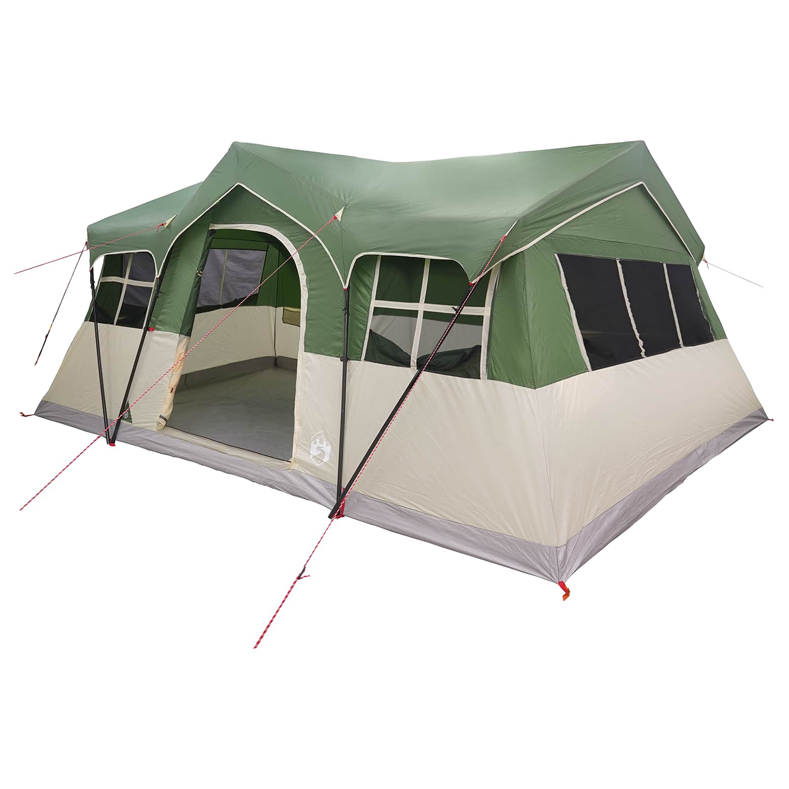 Gezinstent met dak Groen 487 x 340 x 216 cm Polyester en staal is nu te koop bij PeponiXL, paradijselijk wonen!