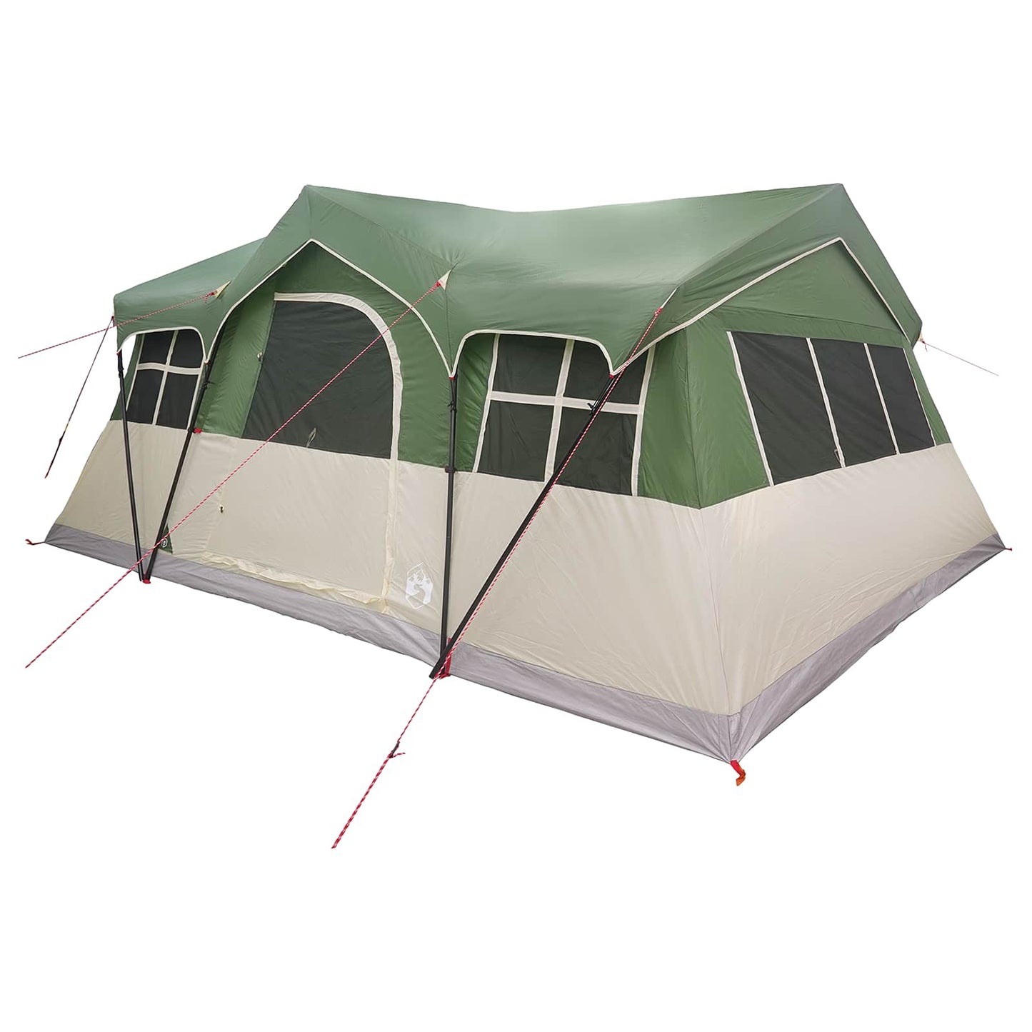 Gezinstent met dak Groen 487 x 340 x 216 cm Polyester en staal is nu te koop bij PeponiXL, paradijselijk wonen!