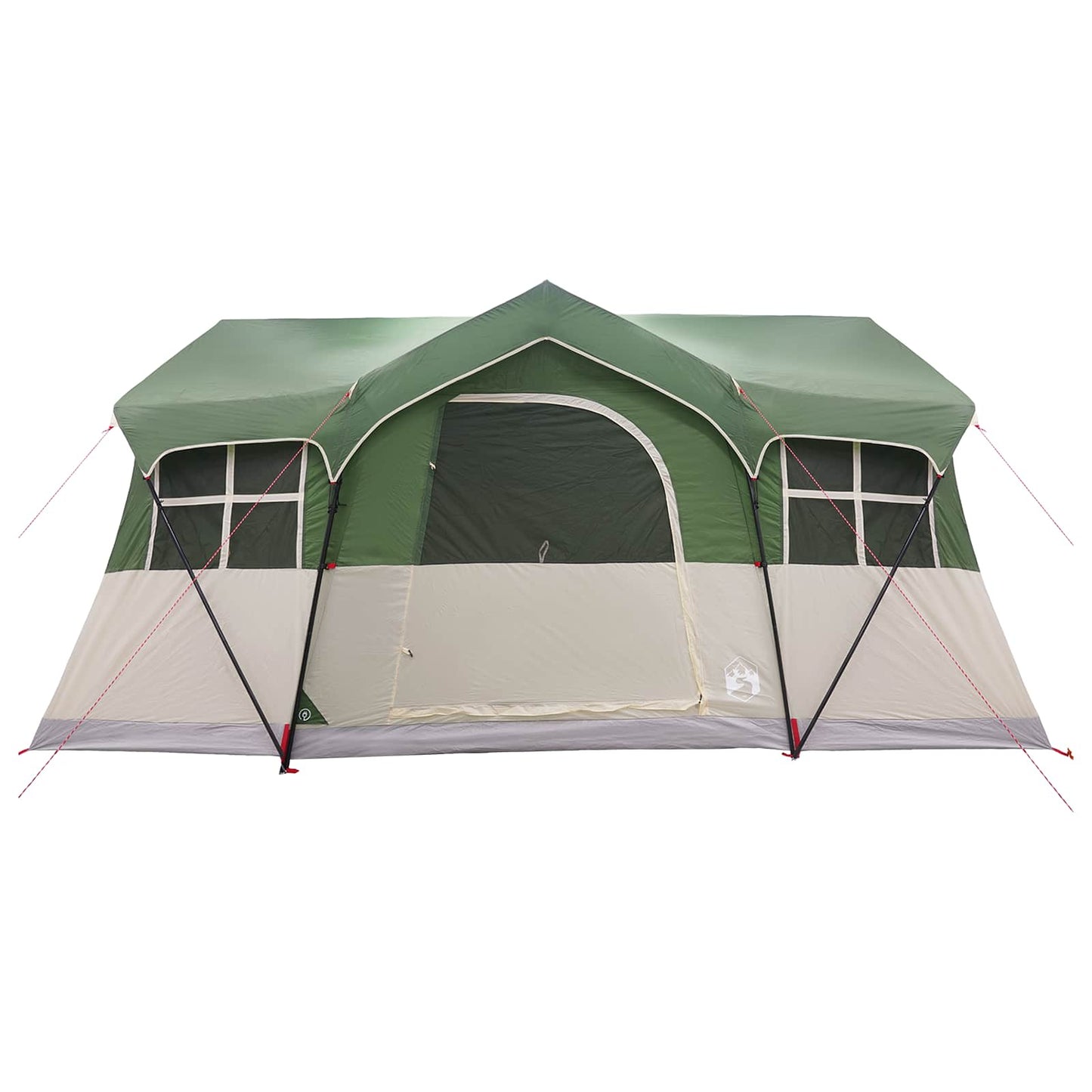 Gezinstent met dak Groen 487 x 340 x 216 cm Polyester en staal is nu te koop bij PeponiXL, paradijselijk wonen!