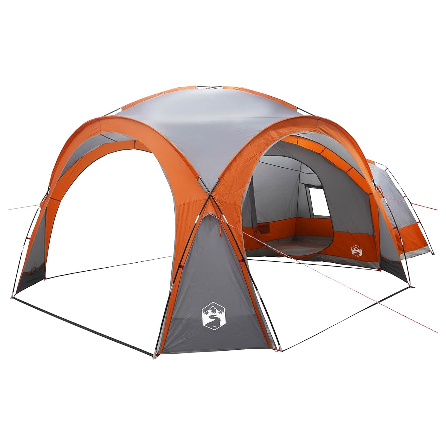 Zijtent Grijs en Oranje 410 x 410 x 250 cm Polyester en staal