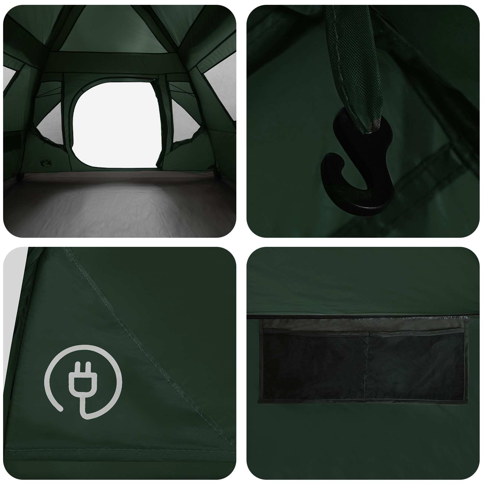 Directe Tent Legergroen 305 x 275 x 190 cm Polyester en staal is nu te koop bij PeponiXL, paradijselijk wonen!