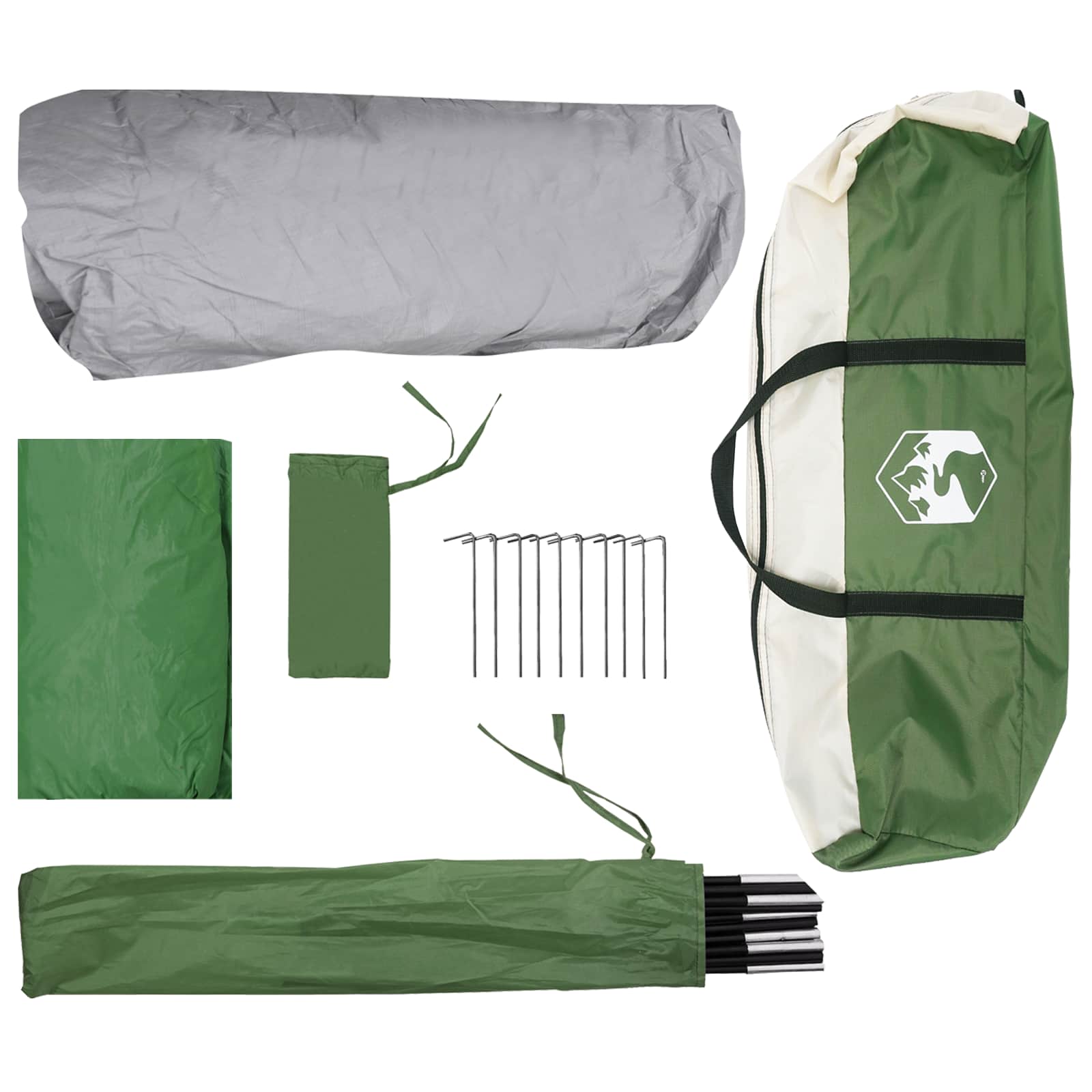 Directe Tent Groen 365 x 380 x 200 cm Polyester en staal is nu te koop bij PeponiXL, paradijselijk wonen!