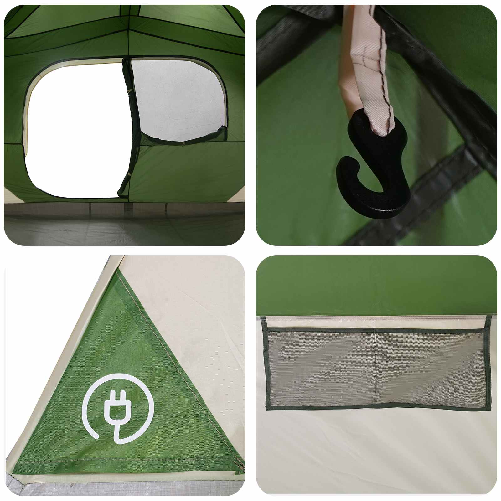 Directe Tent Groen 365 x 380 x 200 cm Polyester en staal is nu te koop bij PeponiXL, paradijselijk wonen!