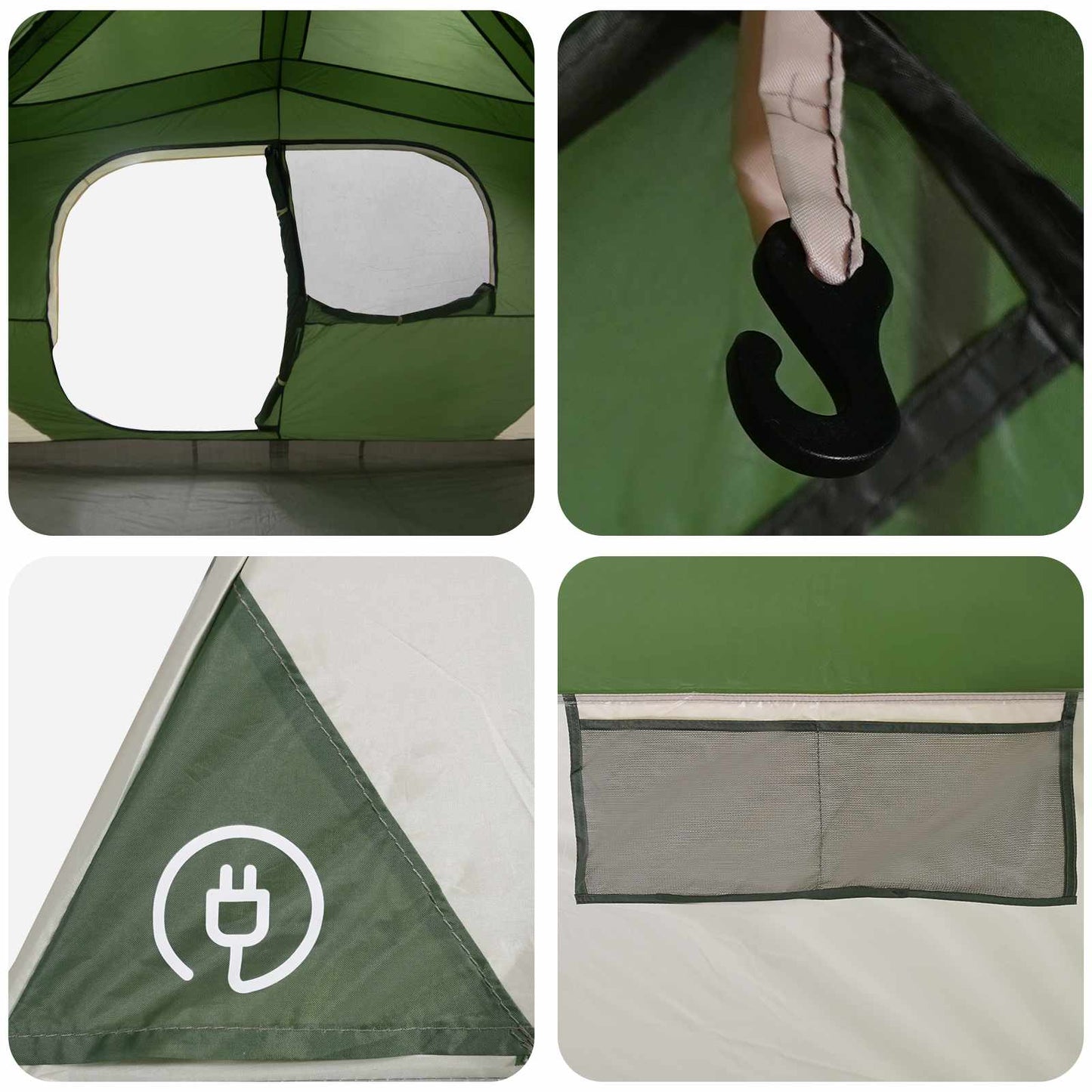 Directe Tent Groen 365 x 280 x 200 cm Polyester en staal is nu te koop bij PeponiXL, paradijselijk wonen!