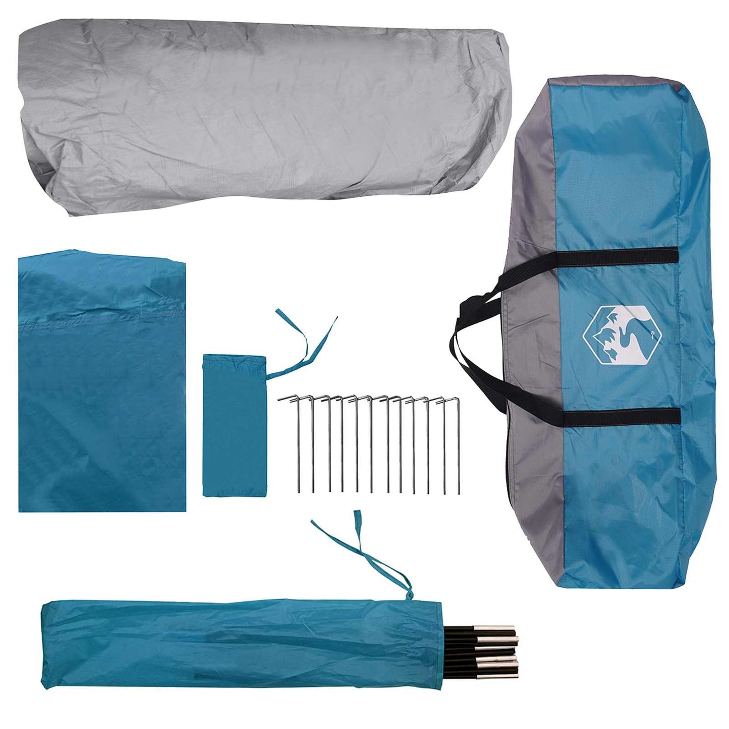 Directe Tent Blauw 365 x 280 x 200 cm Polyester en staal is nu te koop bij PeponiXL, paradijselijk wonen!