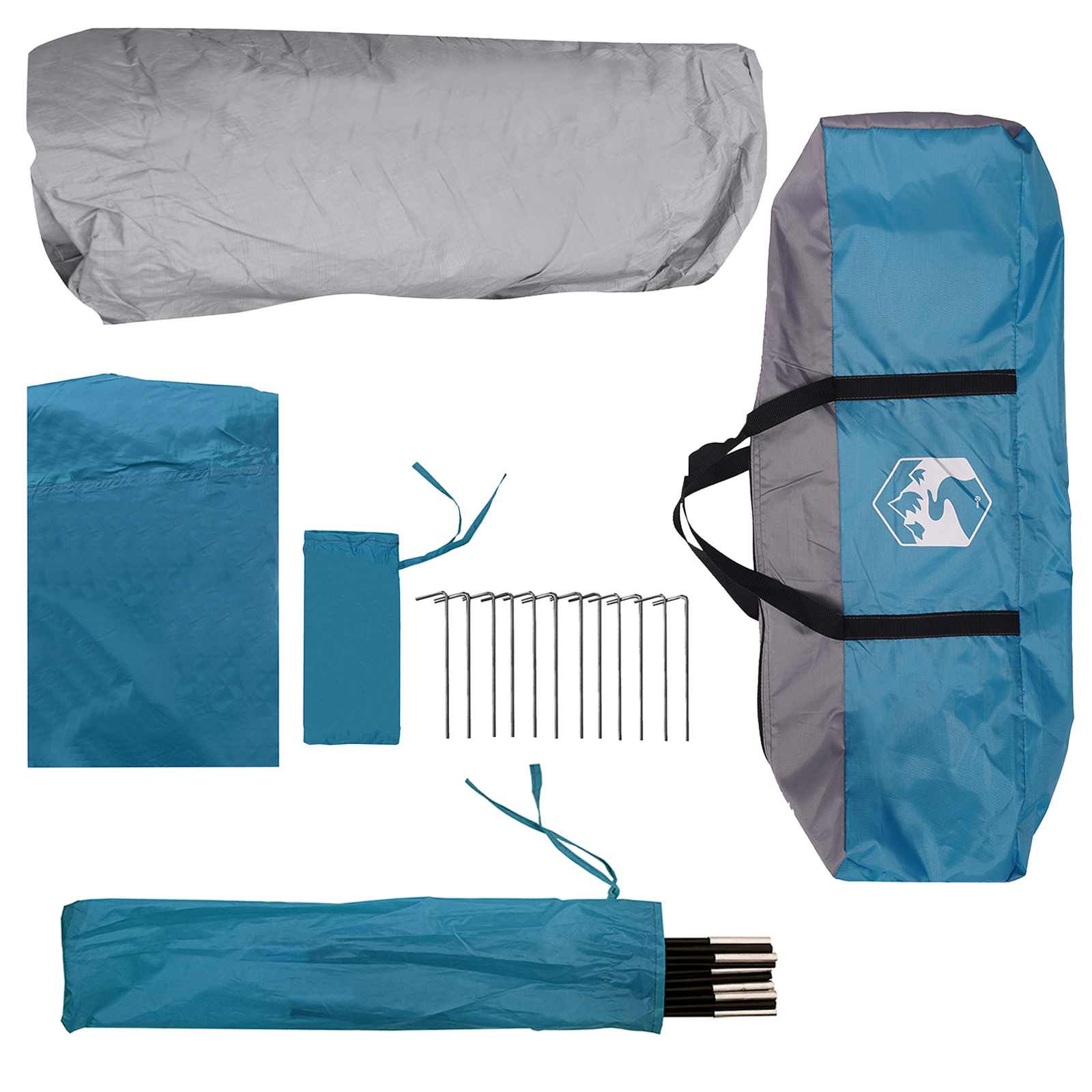 Directe Tent Blauw 365 x 280 x 200 cm Polyester en staal is nu te koop bij PeponiXL, paradijselijk wonen!