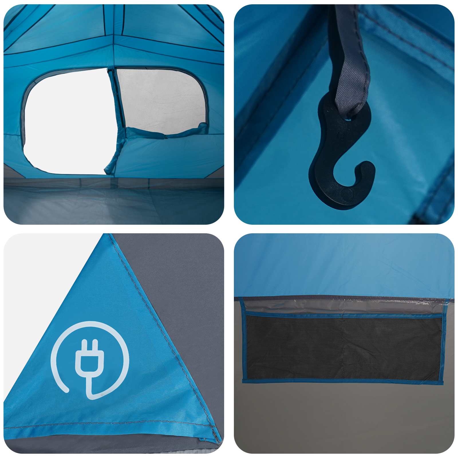 Directe Tent Blauw 365 x 280 x 200 cm Polyester en staal is nu te koop bij PeponiXL, paradijselijk wonen!