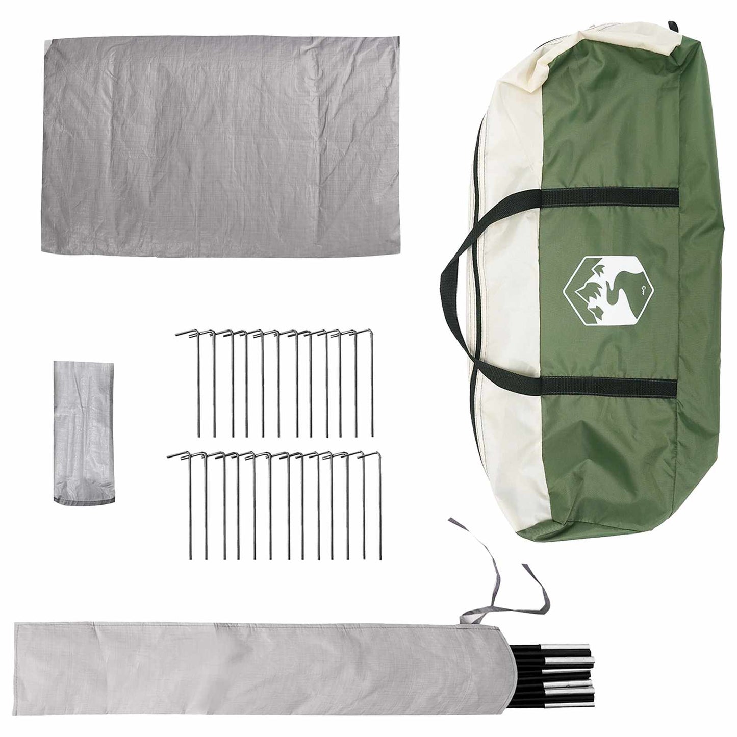 Tipi Tent met dak Groen 700 x 700 x 395 cm Polyester en staal is nu te koop bij PeponiXL, paradijselijk wonen!