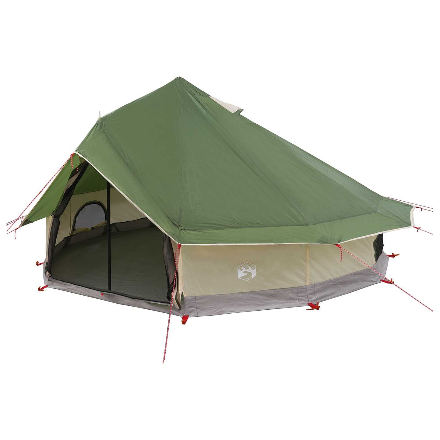 Tipi Tent met dak Groen 700 x 700 x 395 cm Polyester en staal is nu te koop bij PeponiXL, paradijselijk wonen!