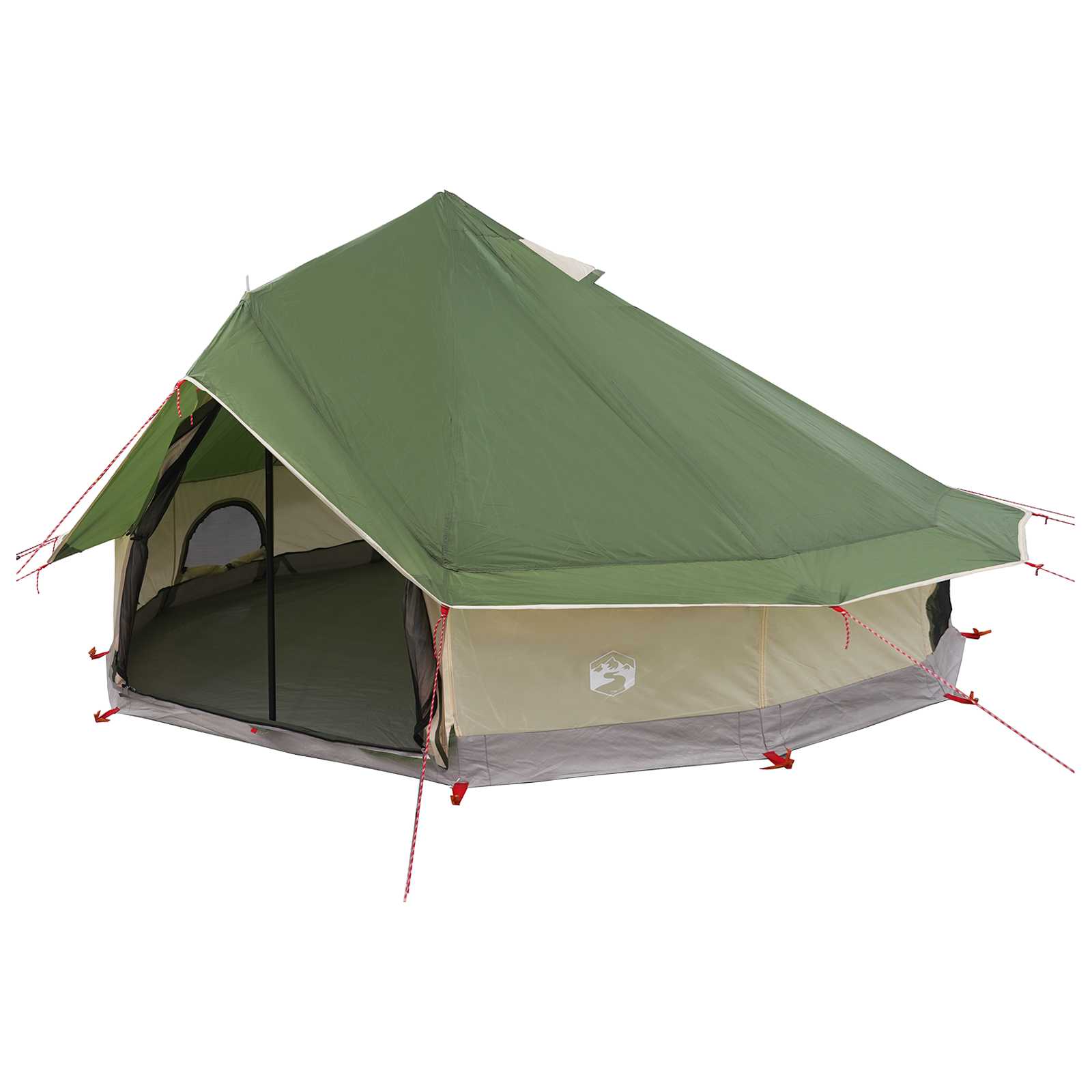 Tipi Tent met dak Groen 700 x 700 x 395 cm Polyester en staal is nu te koop bij PeponiXL, paradijselijk wonen!