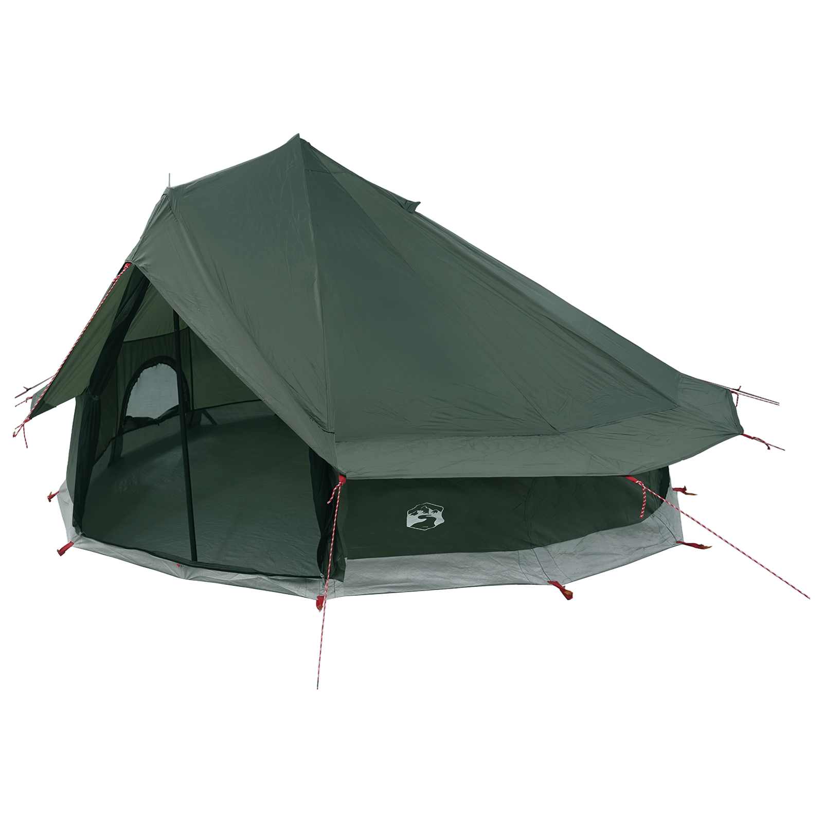 Tipi Tent Legergroen 700 x 700 x 395 cm Polyester en staal is nu te koop bij PeponiXL, paradijselijk wonen!