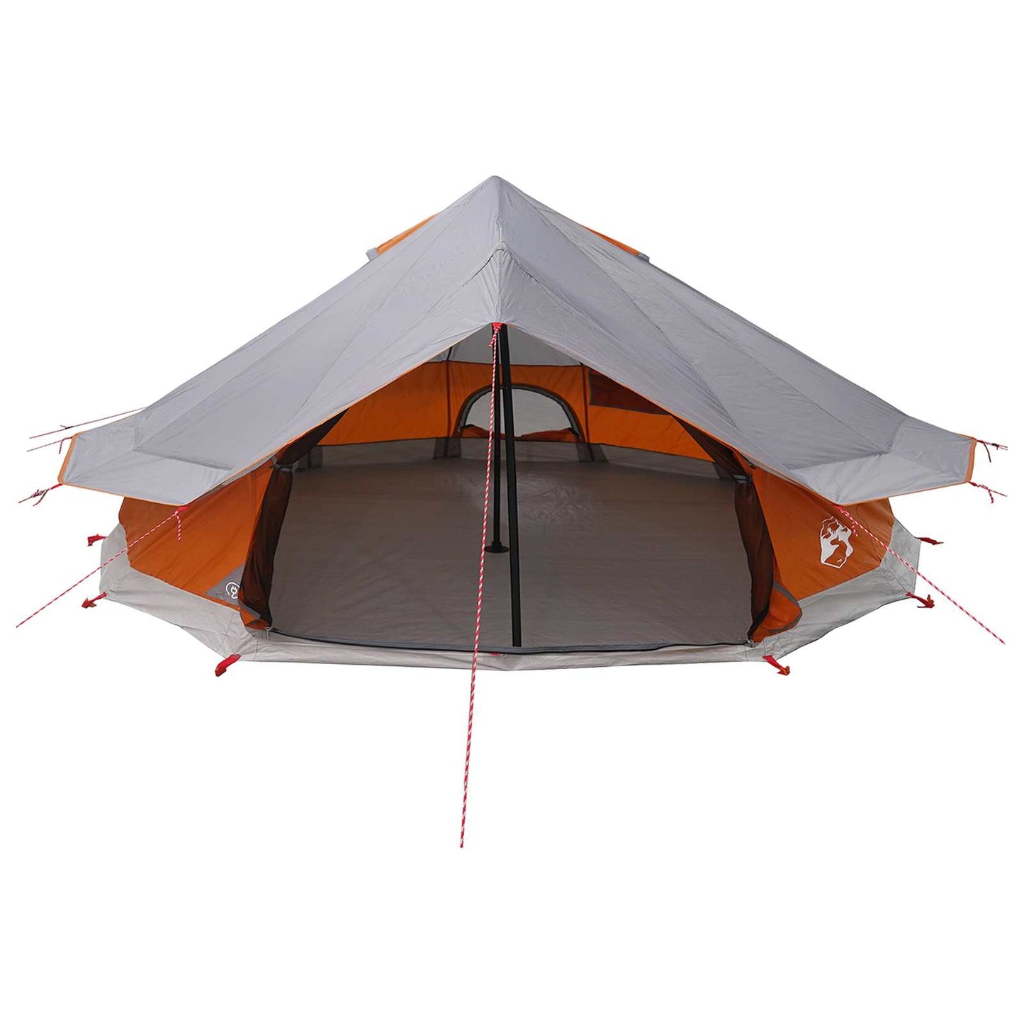 Tipi Tent Grijs en Oranje 800 x 800 x 430 cm Polyester en staal is nu te koop bij PeponiXL, paradijselijk wonen!