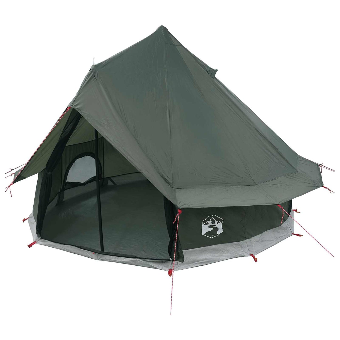 Tipi Tent met dak Legergroen 250 x 250 cm Polyester en staal is nu te koop bij PeponiXL, paradijselijk wonen!