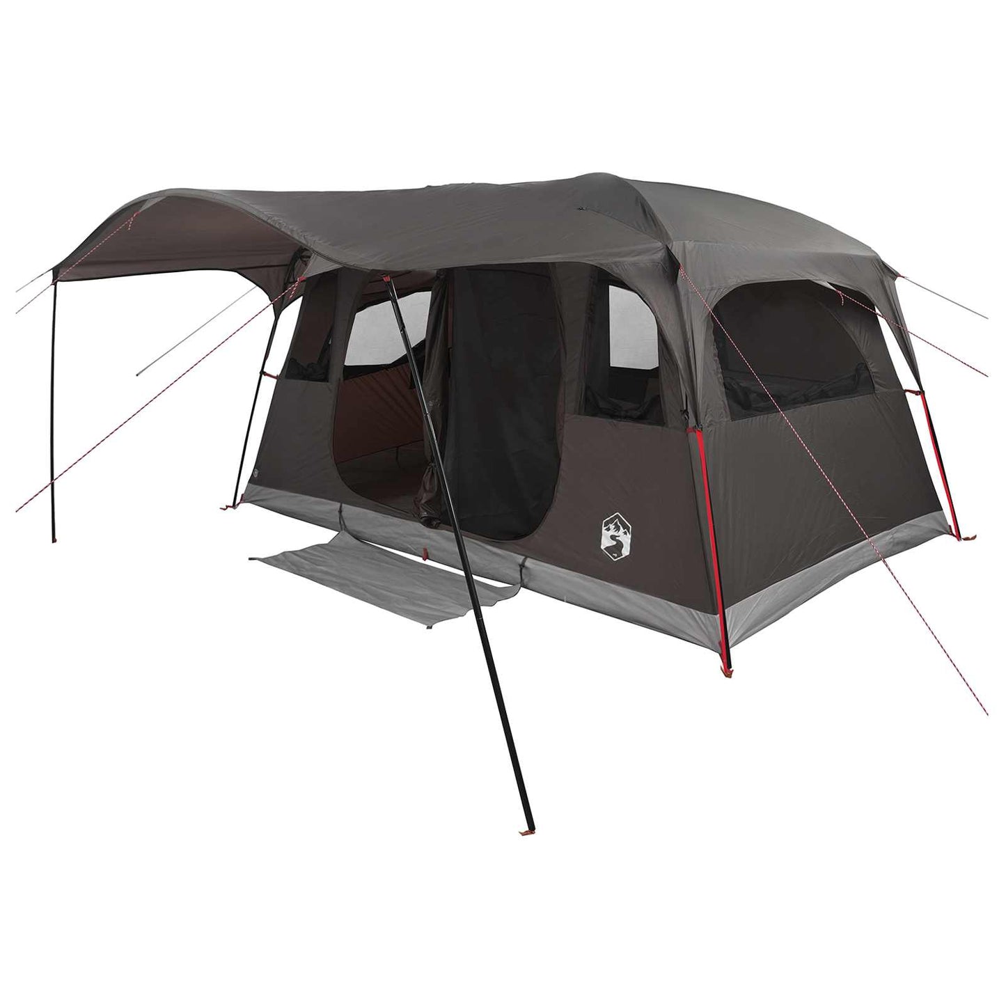 Tunneltent Bruin Grijs 427 x 305 x 205 cm Polyester en staal is nu te koop bij PeponiXL, paradijselijk wonen!