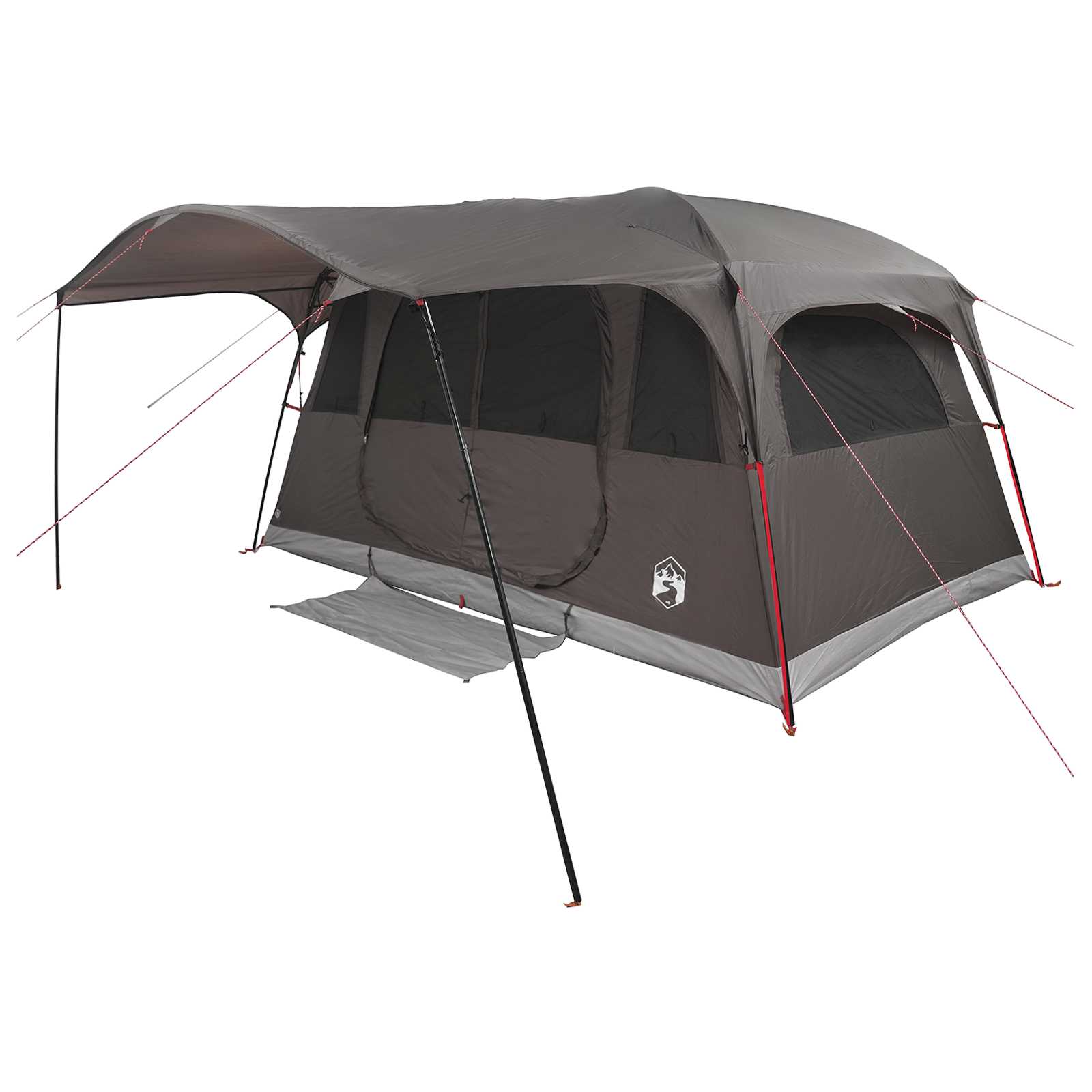 Tunneltent Bruin Grijs 427 x 305 x 205 cm Polyester en staal is nu te koop bij PeponiXL, paradijselijk wonen!