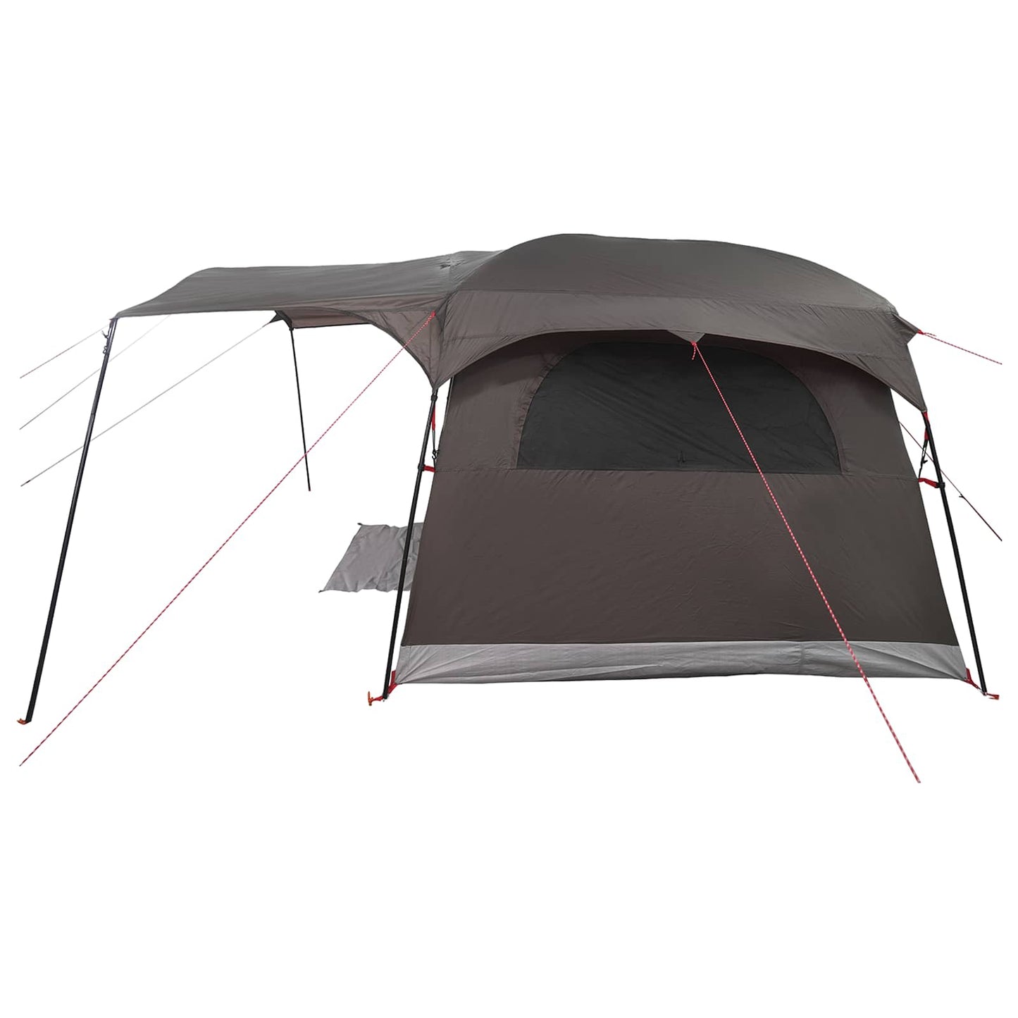 Tunneltent Bruin Grijs 427 x 305 x 205 cm Polyester en staal is nu te koop bij PeponiXL, paradijselijk wonen!