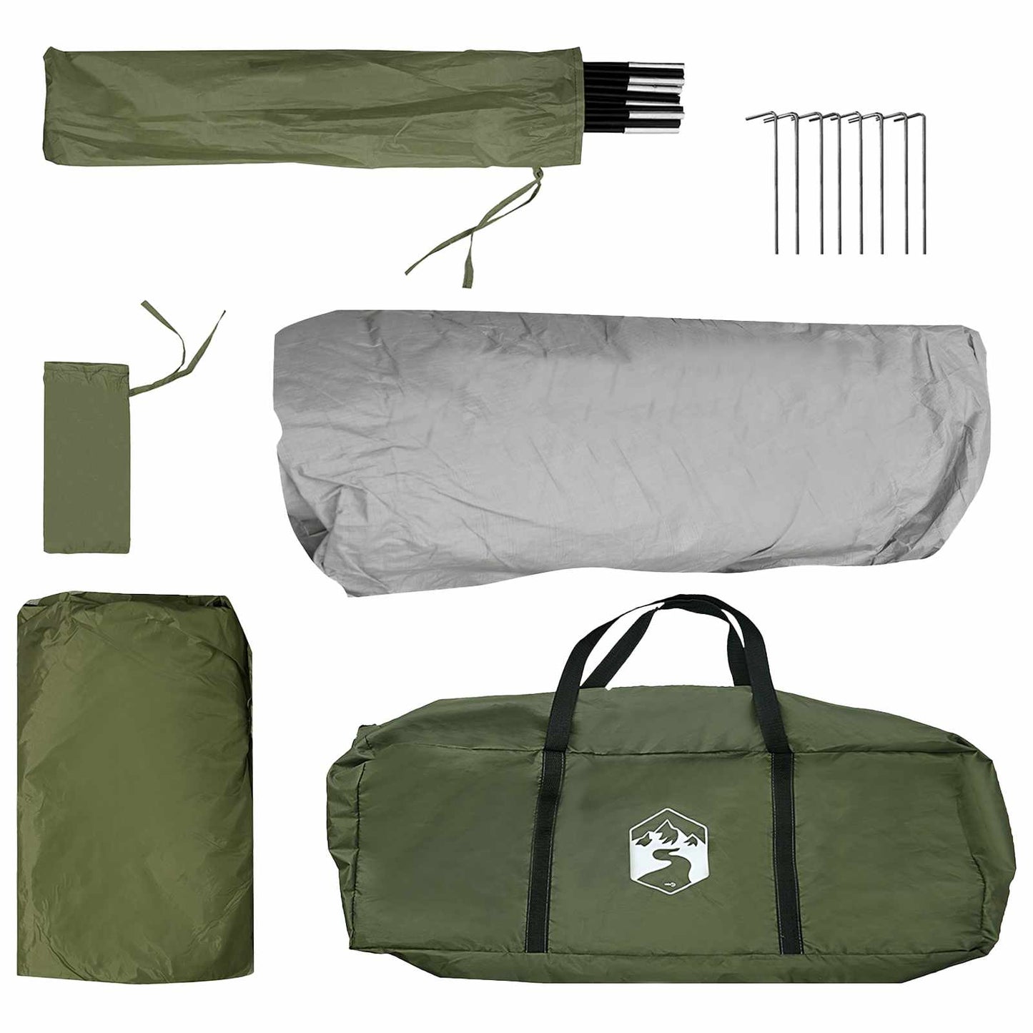 Directe Tent Olijfgroen 305 x 215 x 140 cm Polyester en staal is nu te koop bij PeponiXL, paradijselijk wonen!