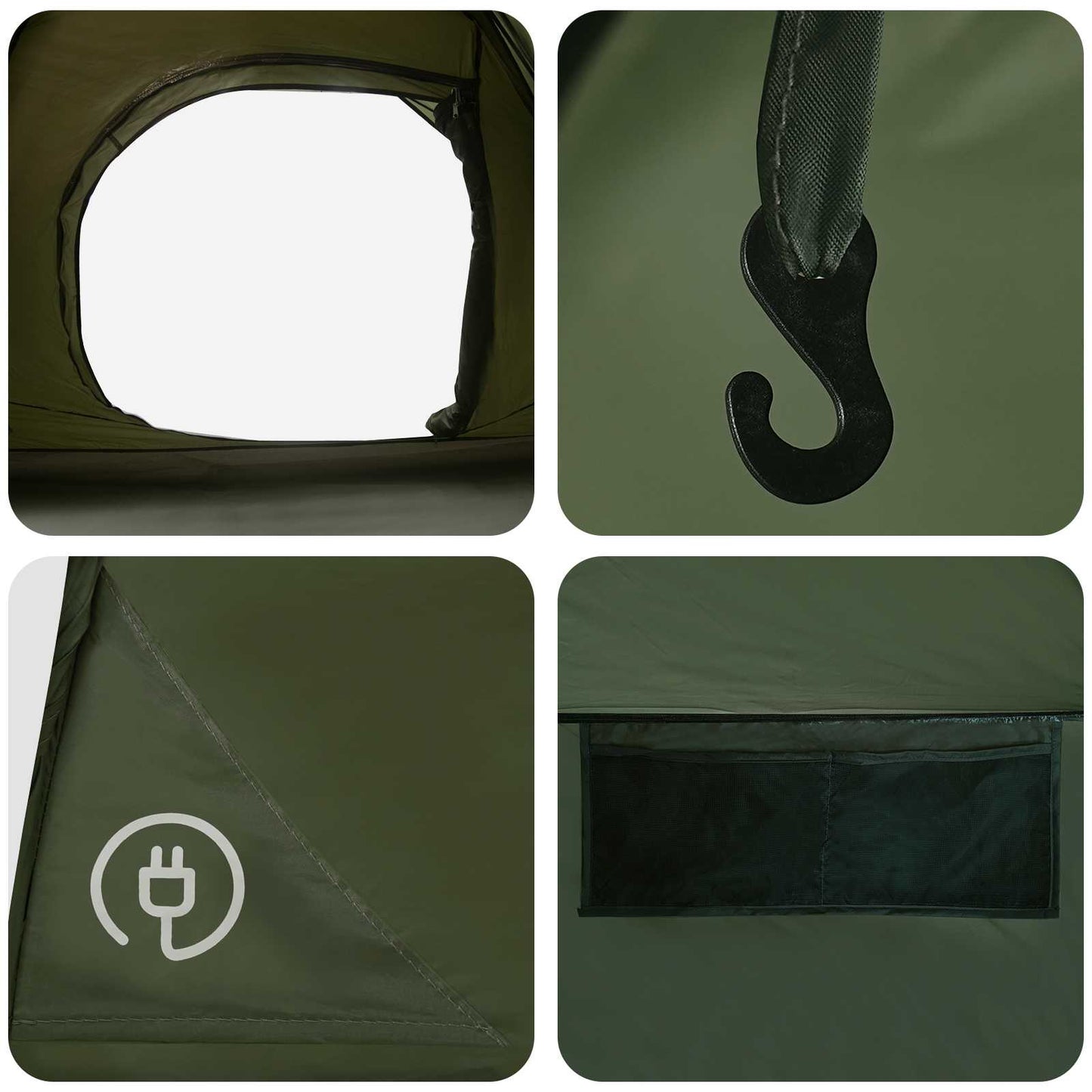 Directe Tent Olijfgroen 305 x 215 x 140 cm Polyester en staal is nu te koop bij PeponiXL, paradijselijk wonen!