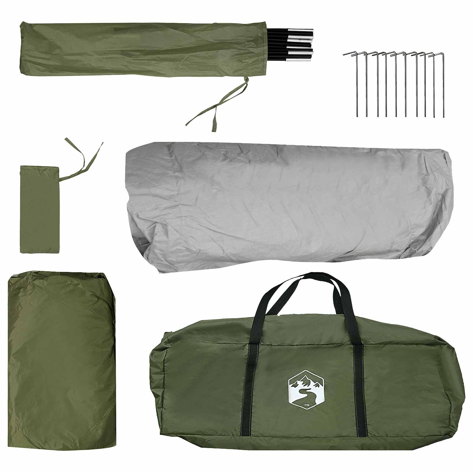 Directe Tent Olijfgroen 305 x 275 x 190 cm Polyester en staal is nu te koop bij PeponiXL, paradijselijk wonen!