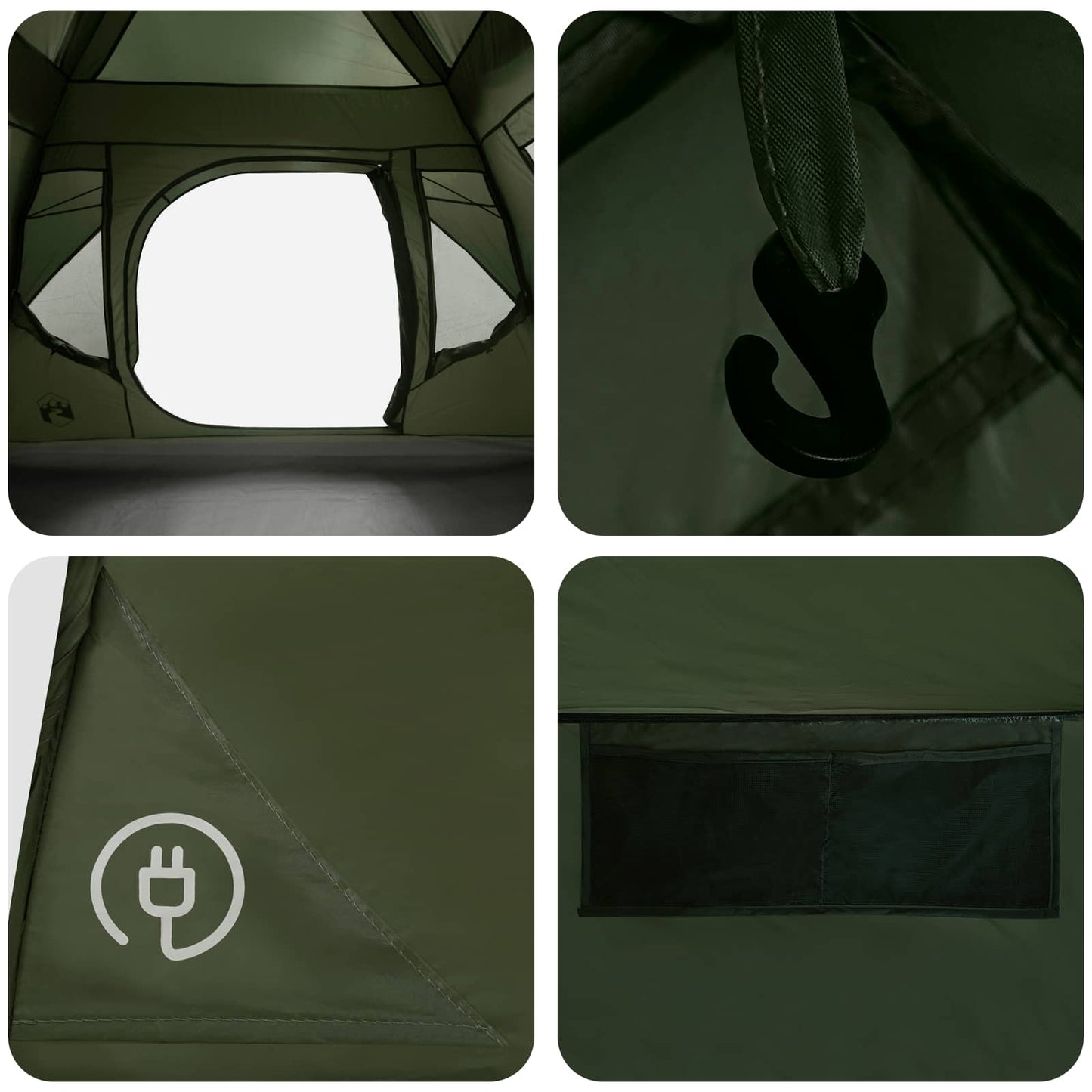 Directe Tent Olijfgroen 305 x 275 x 190 cm Polyester en staal is nu te koop bij PeponiXL, paradijselijk wonen!
