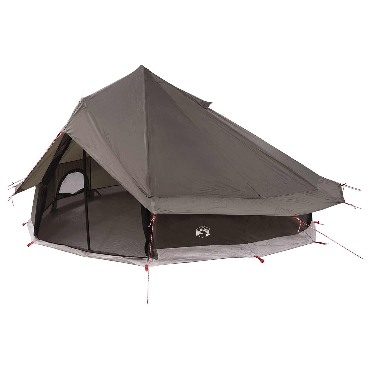 Tipi Tent Bruin Grijs 700 x 700 x 395 cm Polyester en staal is nu te koop bij PeponiXL, paradijselijk wonen!