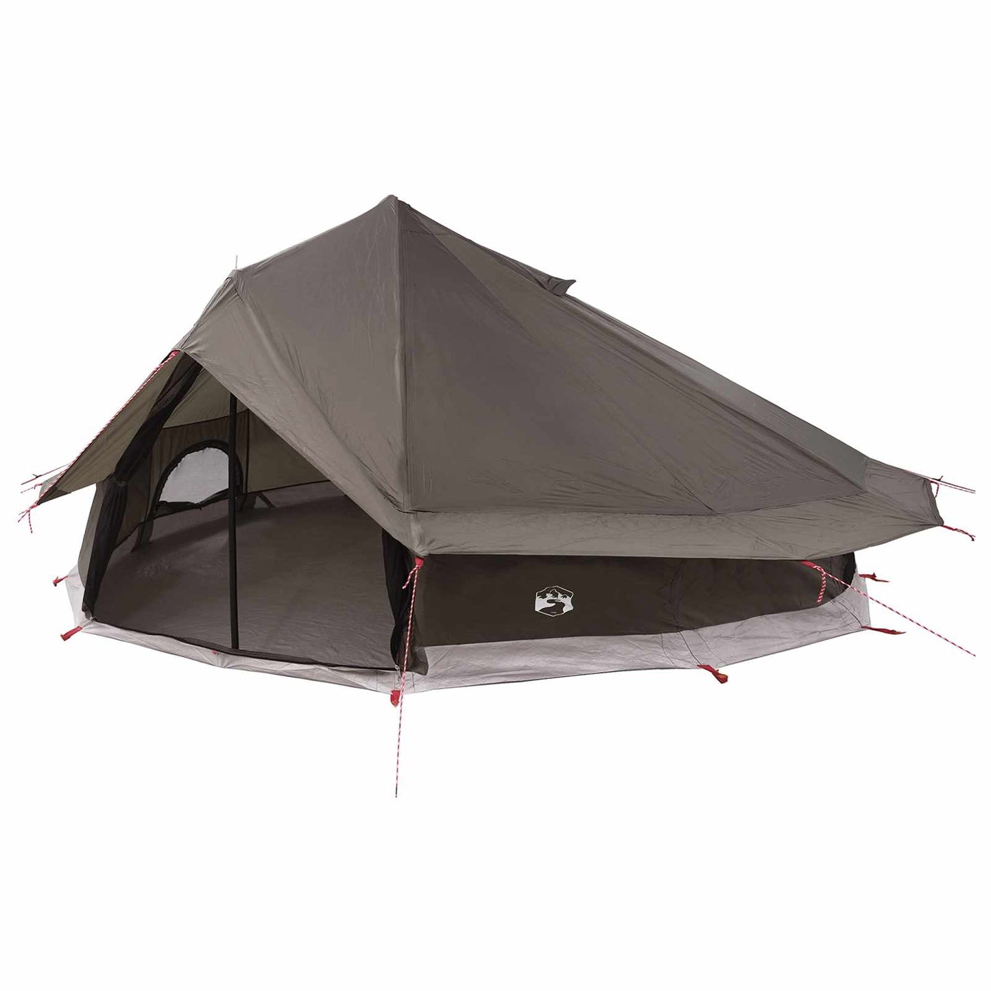 Tipi Tent Bruin Grijs 800 x 800 x 430 cm Polyester en staal is nu te koop bij PeponiXL, paradijselijk wonen!