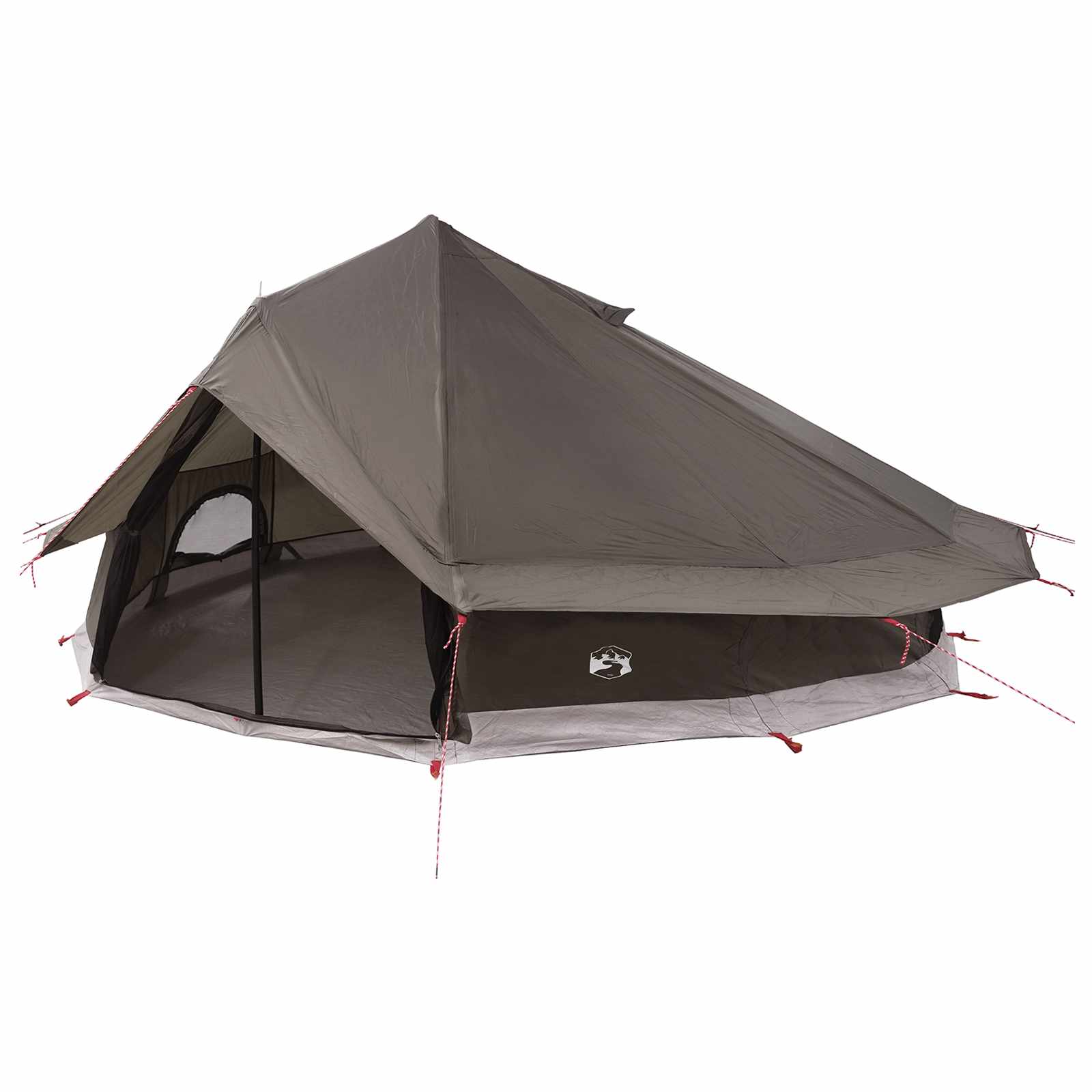 Tipi Tent Bruin Grijs 800 x 800 x 430 cm Polyester en staal is nu te koop bij PeponiXL, paradijselijk wonen!